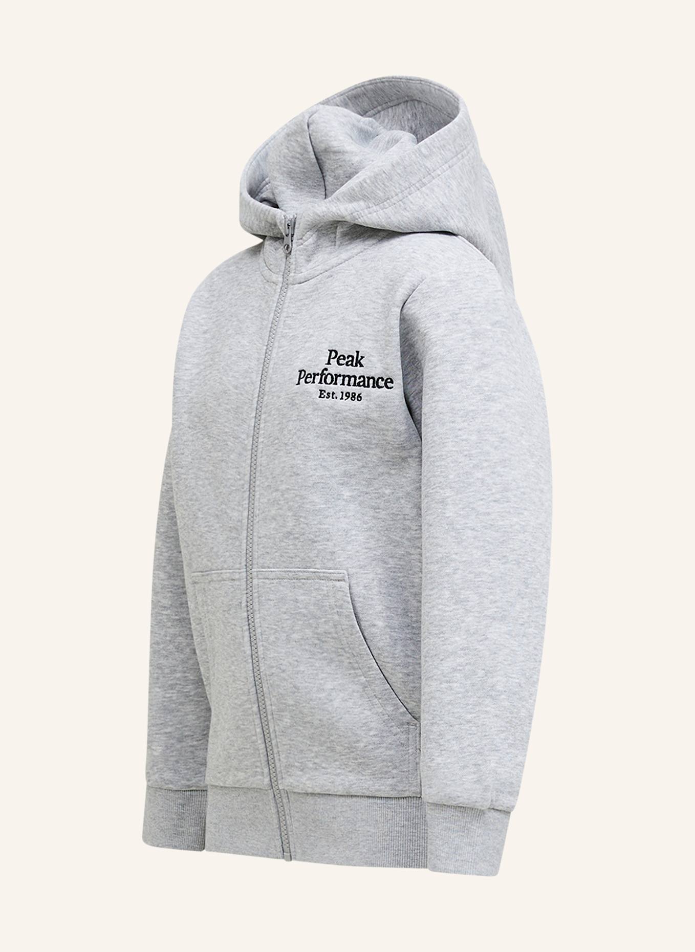 Peak Performance Kapuzensweatshirtjacke: GRAU