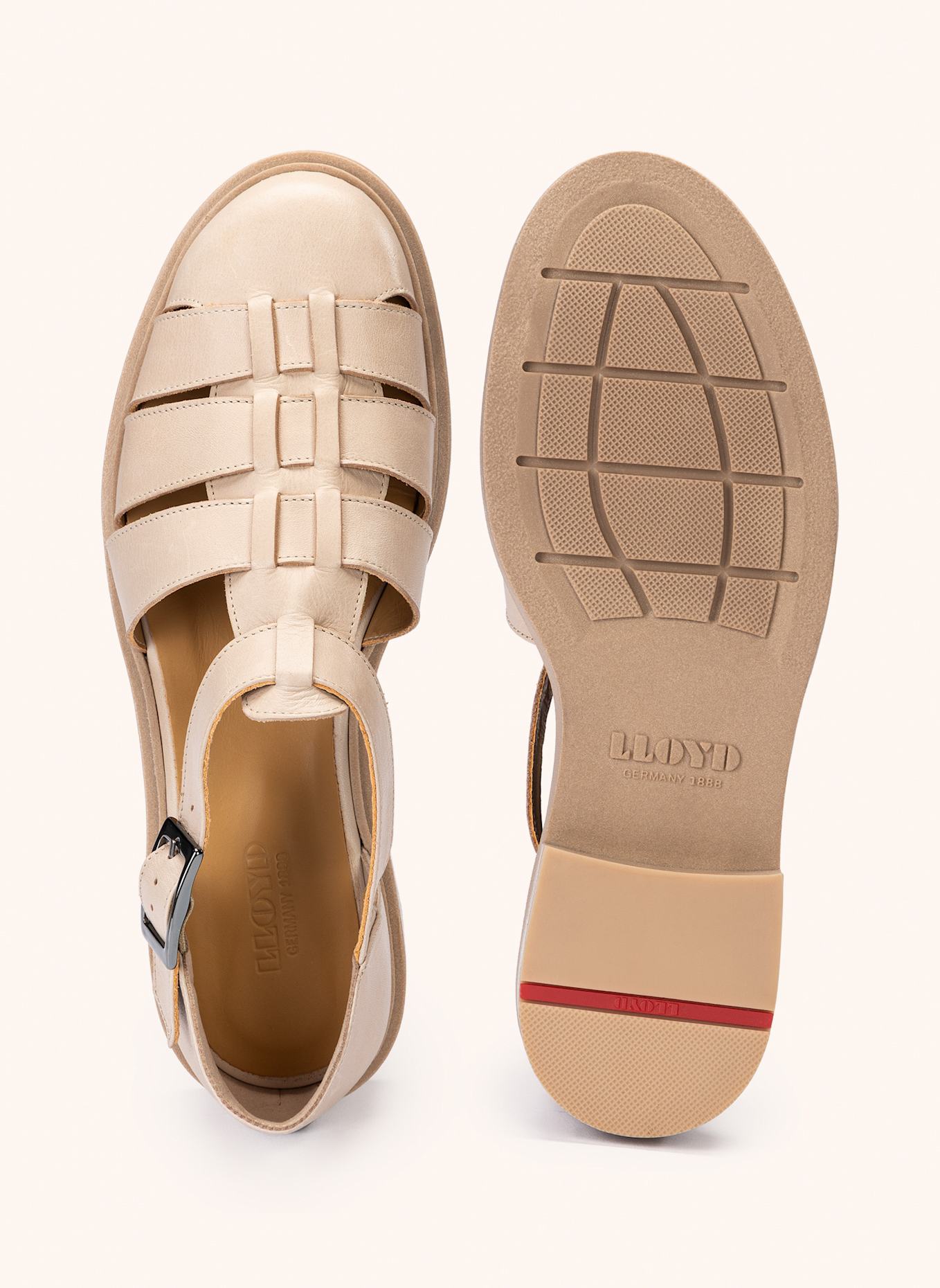 LLOYD HOCHWERTIGE SANDALE Riemchensandale: BEIGE