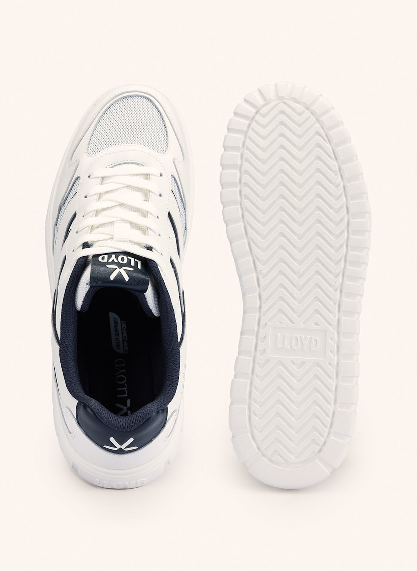 LLOYD Sneaker: BLAU/ WEISS