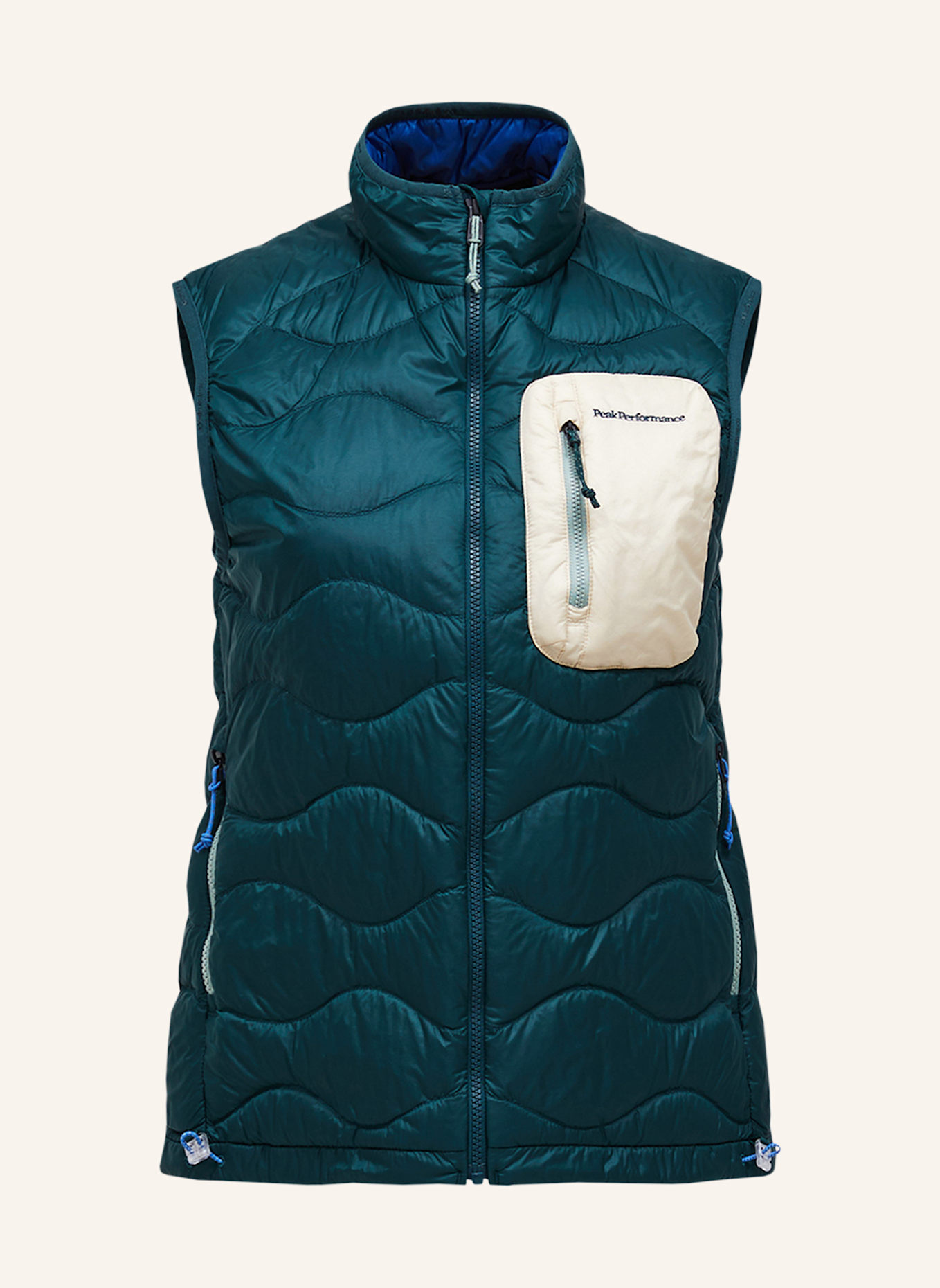 Peak Performance Daunenweste HELIUM UTILITY: NEONBLAU