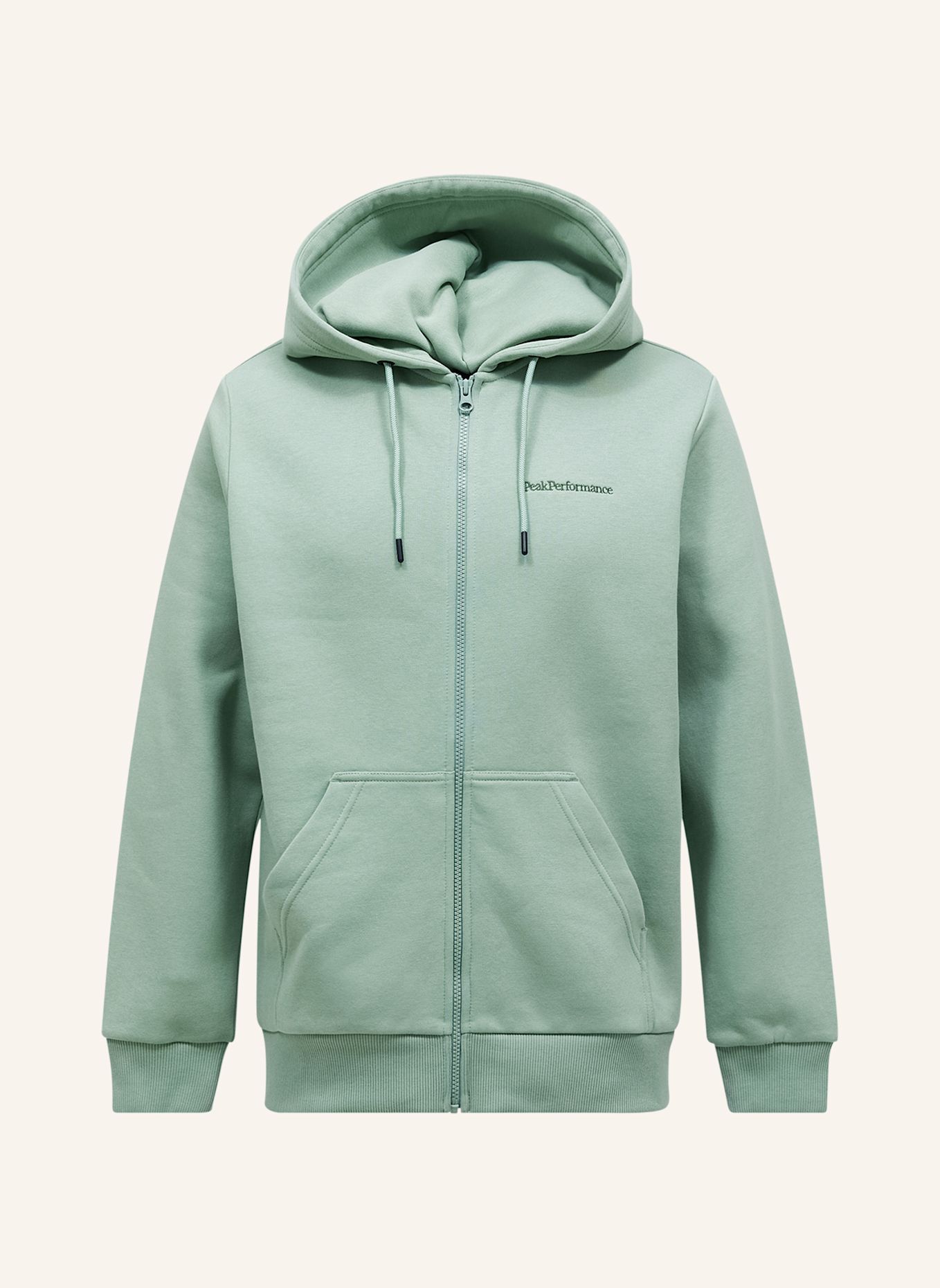 Peak Performance Kapuzensweatshirtjacke: HELLGRÜN