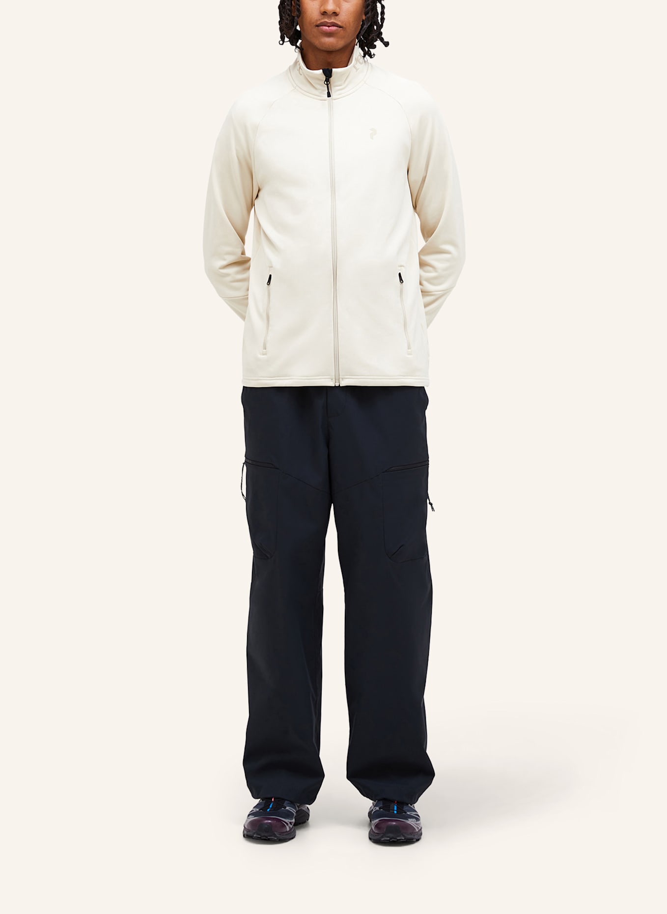 Peak Performance M Rider Essentials Midlayer Zip Jacket Fleecejacke: BEIGE