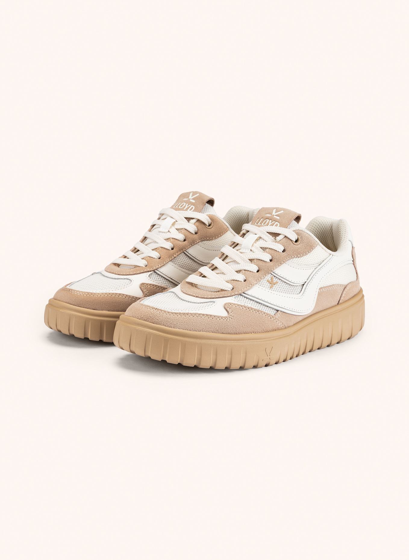 LLOYD Sneaker: WEISS/ BEIGE