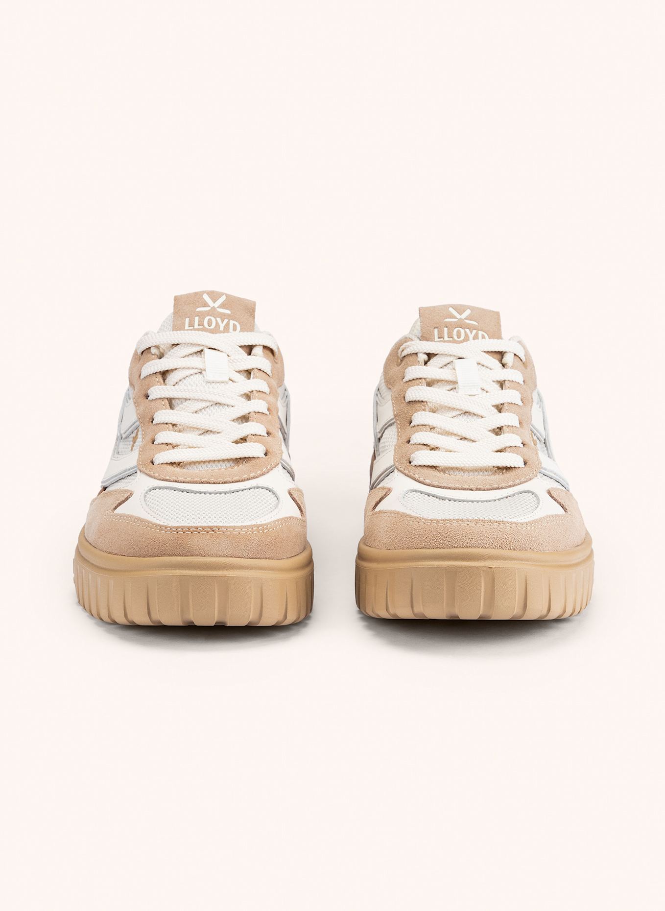 LLOYD Sneaker: WEISS/ BEIGE