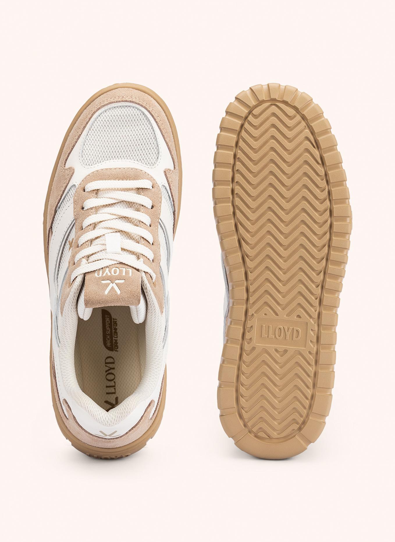 LLOYD Sneaker: WEISS/ BEIGE
