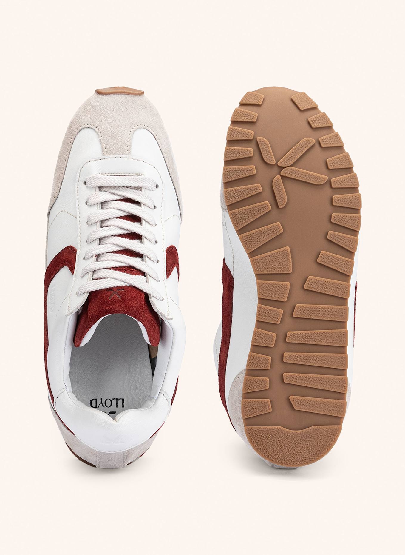 LLOYD Sneaker: WEISS/ ROT