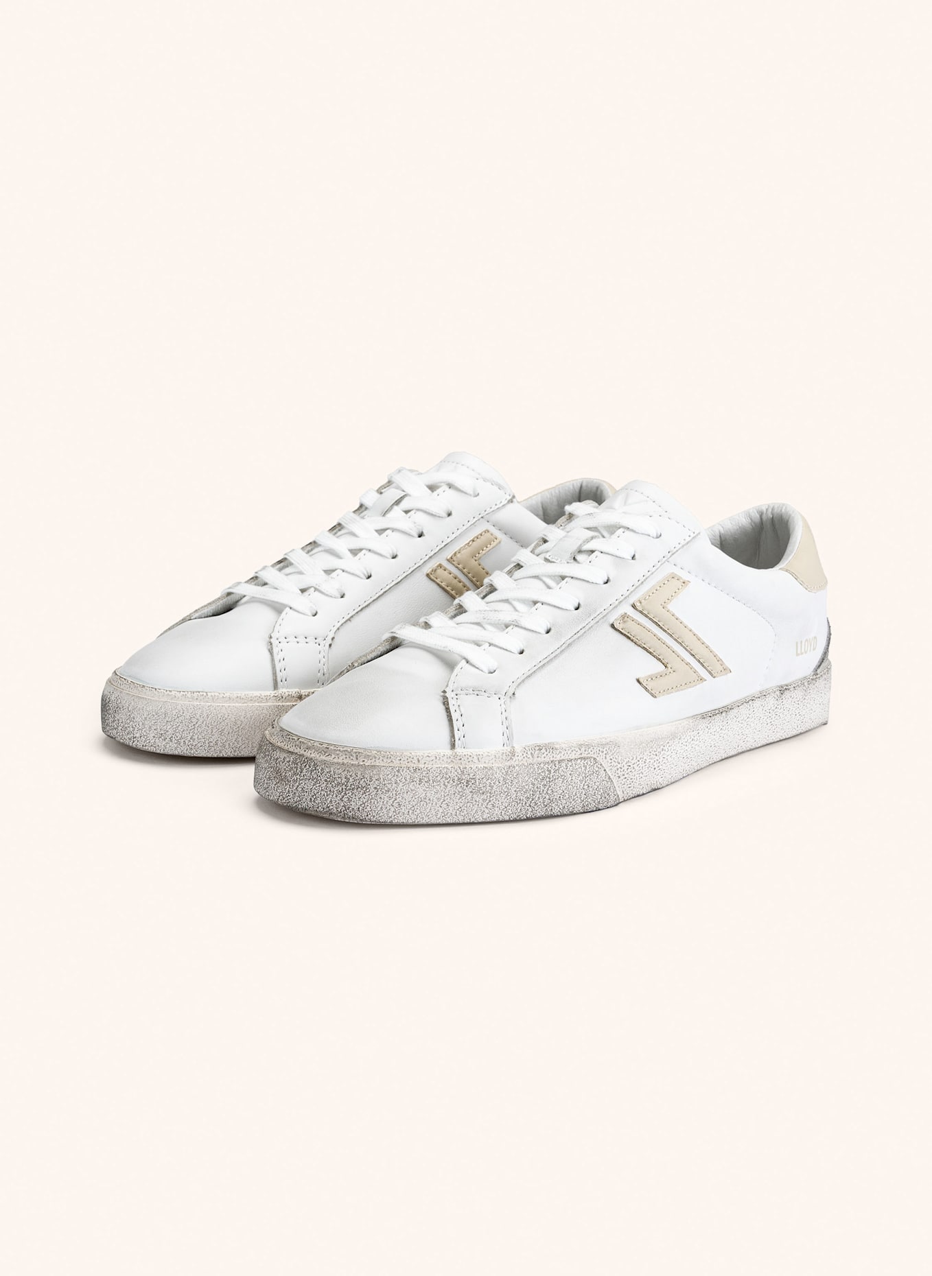 LLOYD Sneaker: WEISS/ BEIGE
