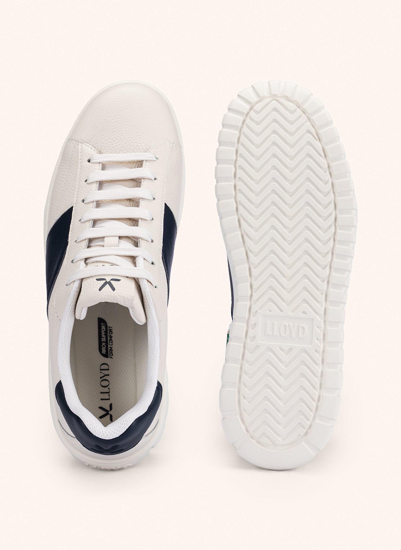 LLOYD Sneaker: WEISS/ SCHWARZ