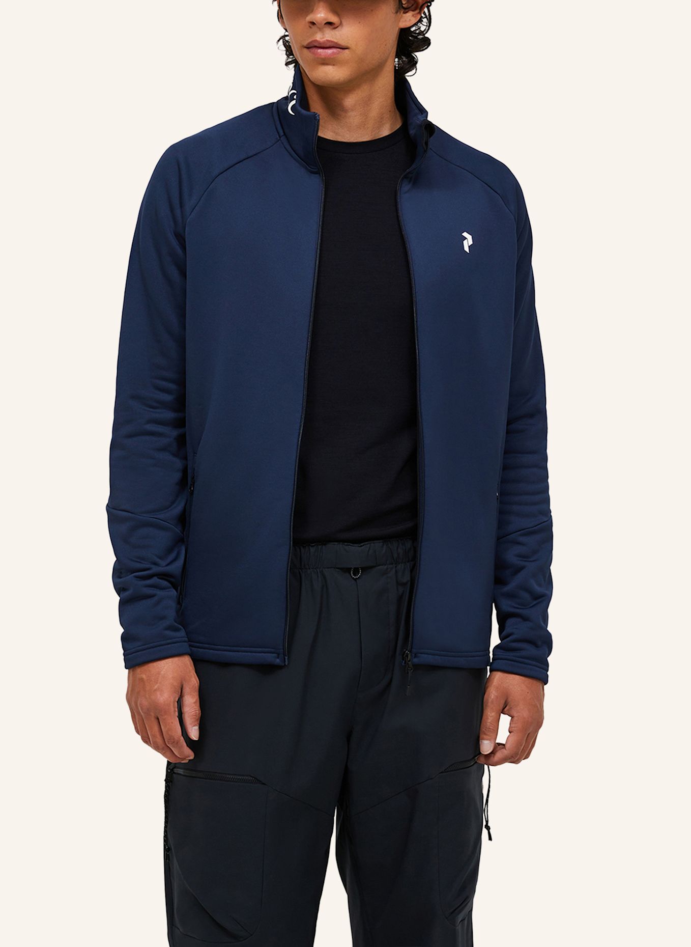 Peak Performance M Rider Essentials Midlayer Zip Jacket Fleecejacke: DUNKELBLAU
