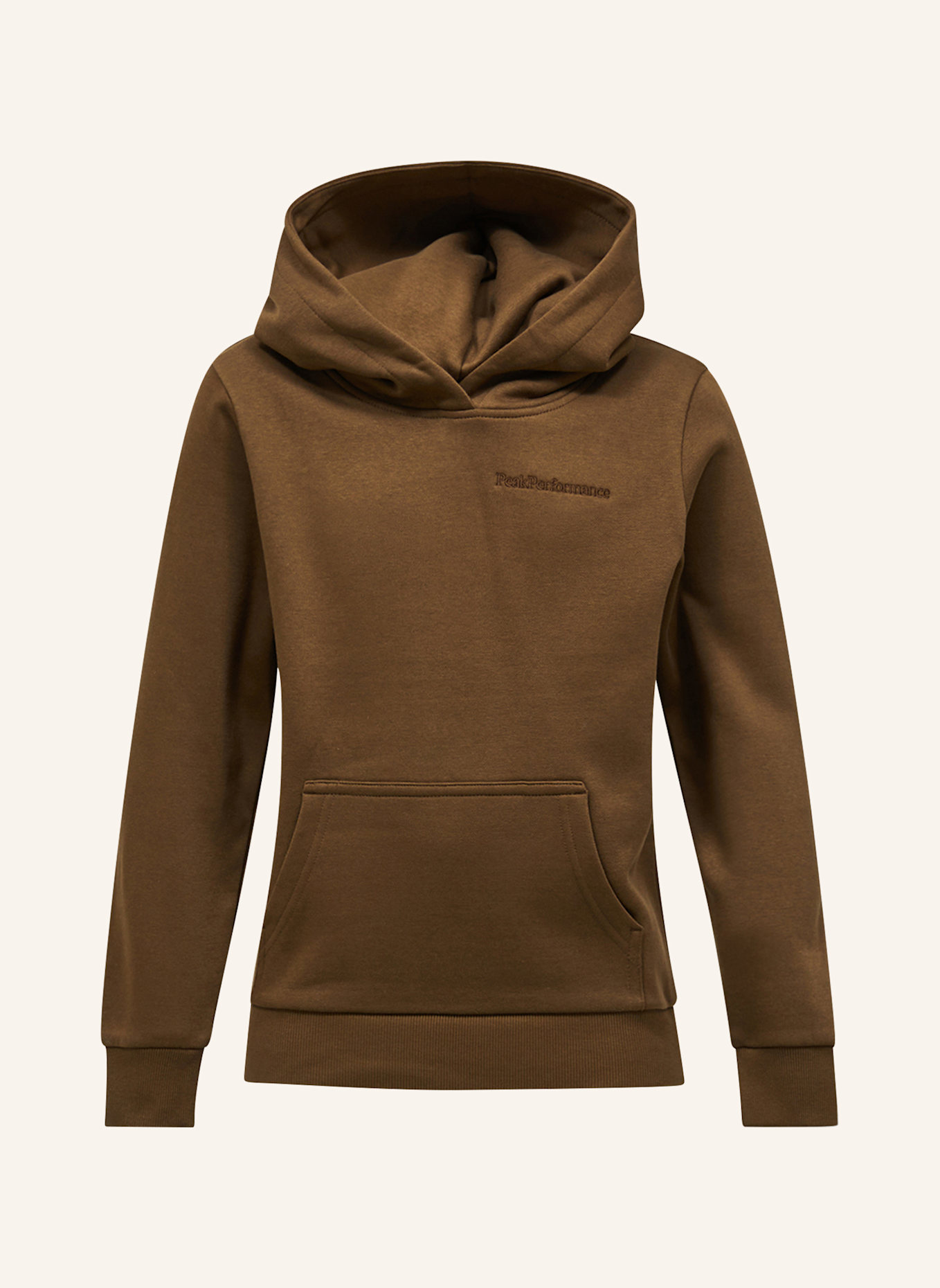 Peak Performance Jr Original Small Logo Hood Kapuzensweatshirt: KHAKI