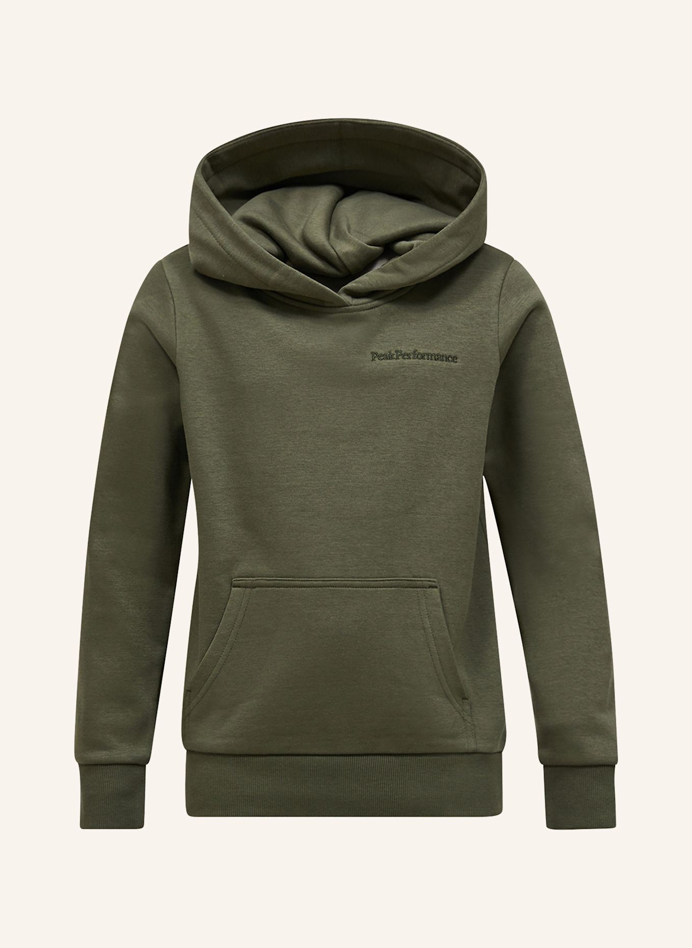 Peak Performance Jr Original Small Logo Hood Kapuzensweatshirt: OLIV