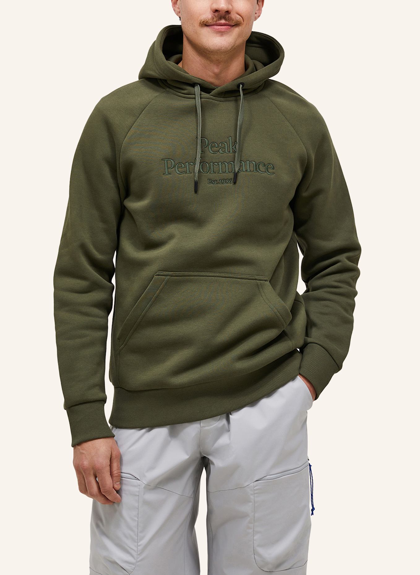 Peak Performance M Original Hood Kapuzensweatshirt: OLIV