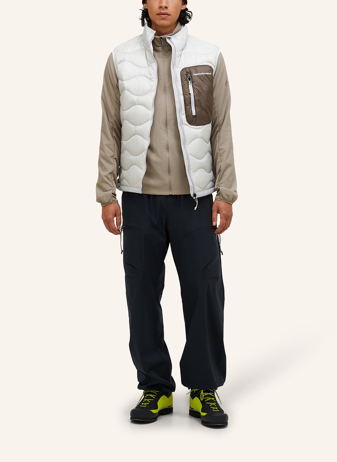 Peak Performance M Helium Utility Down Vest Daunenweste: HELLGRAU
