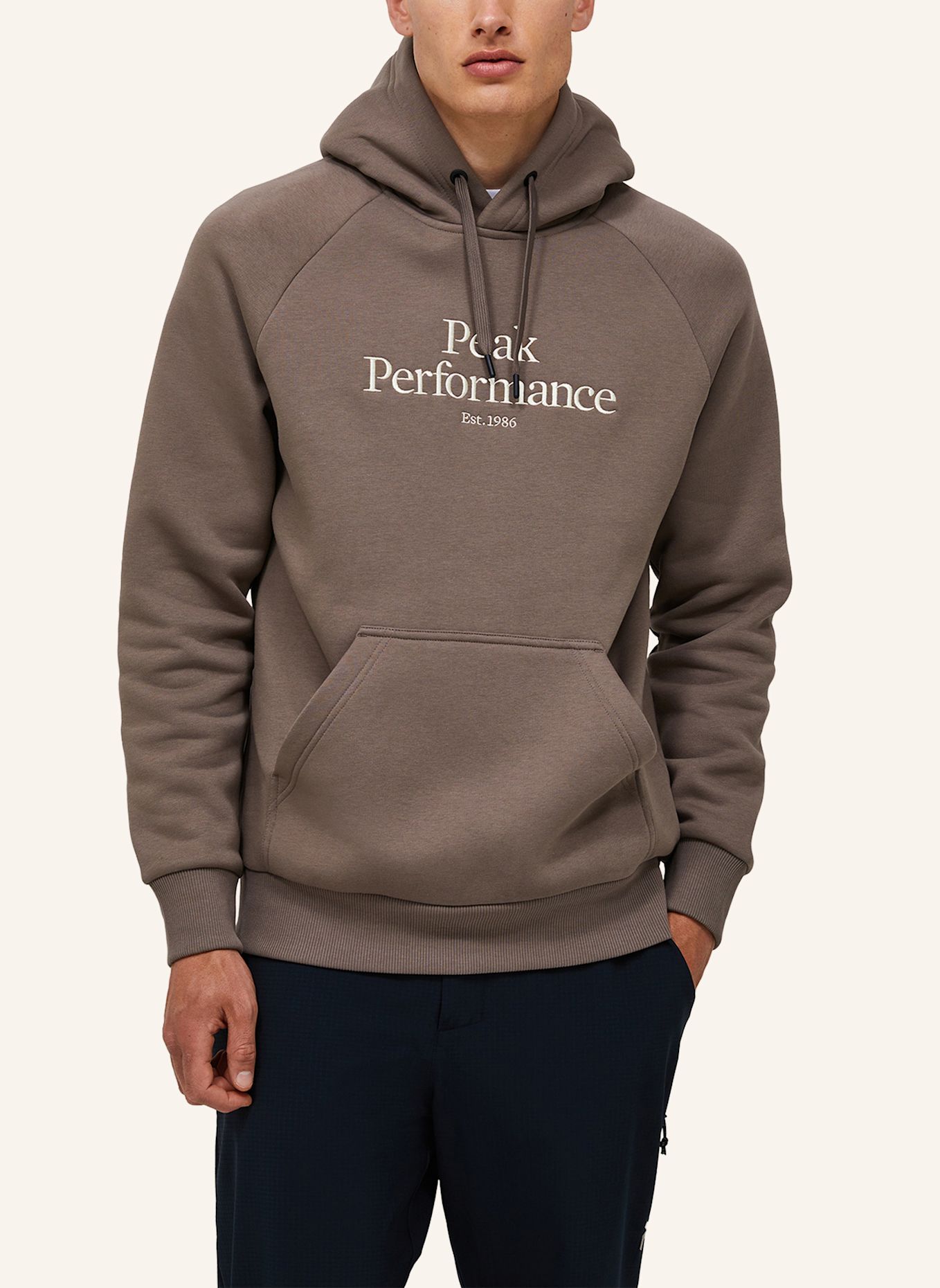 Peak Performance M Original Hood Kapuzensweatshirt: HELLBRAUN