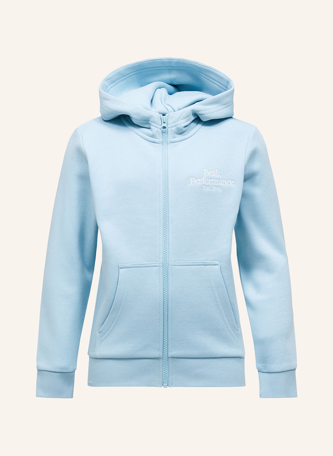 Peak Performance Jr Original Zip Hood Kapuzensweatshirtjacke: BLAU