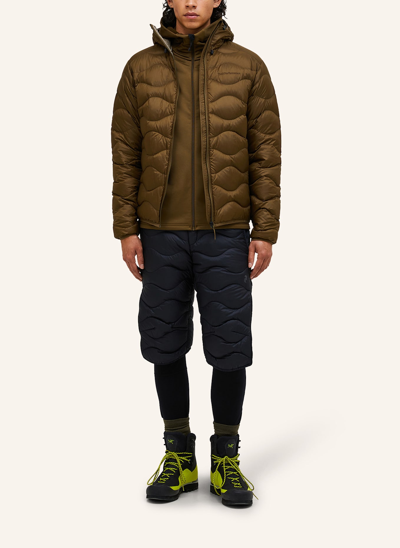 Peak Performance Daunen-Skijacke HELIUM: KHAKI