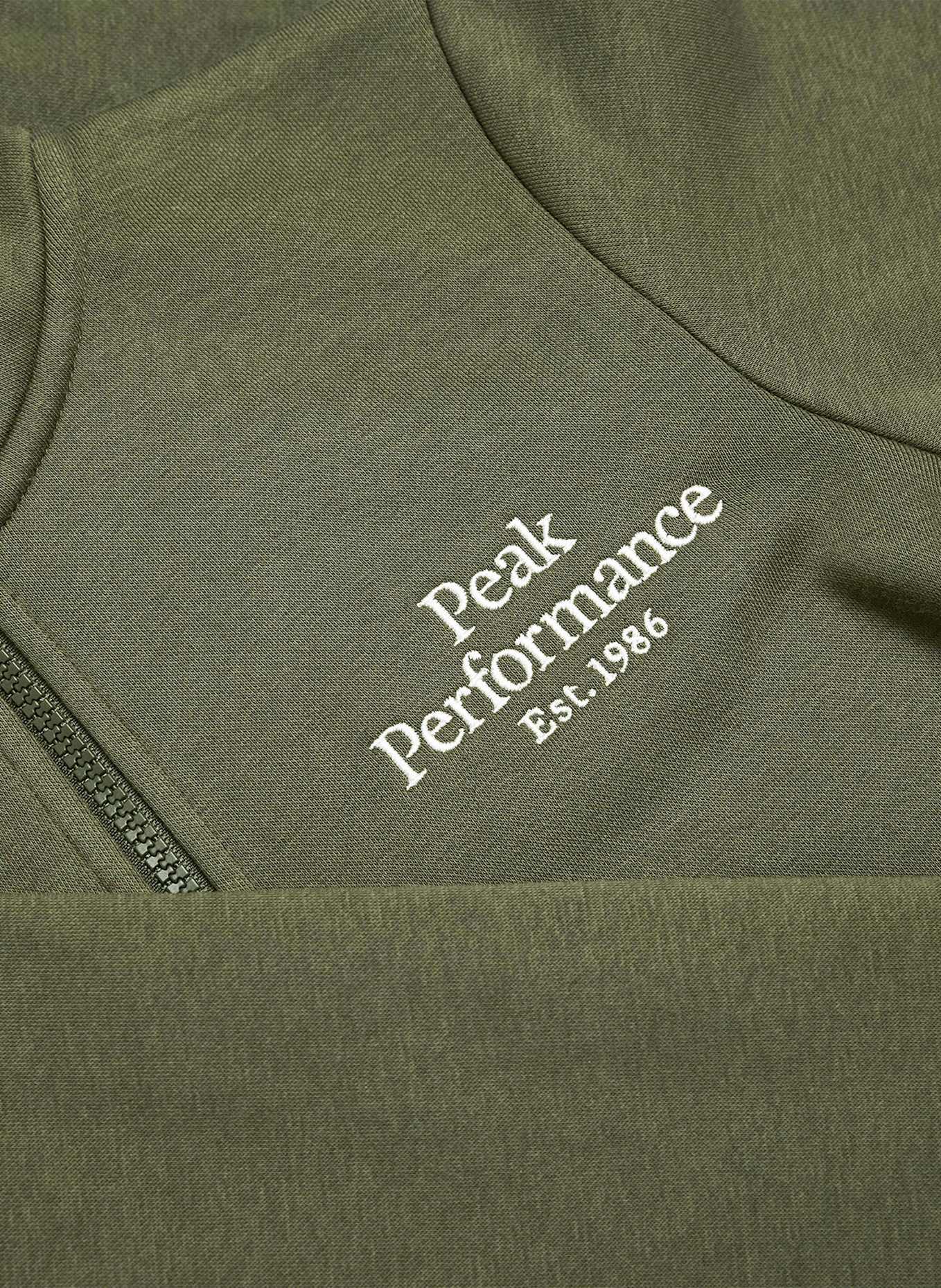 Peak Performance Jr Original Zip Hood Kapuzensweatshirtjacke: OLIV