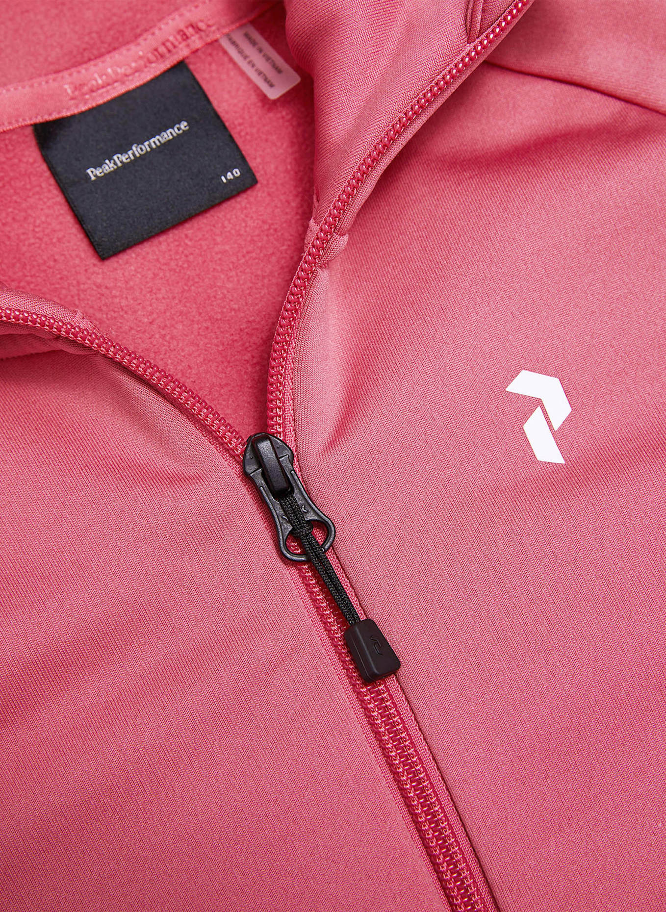 Peak Performance Jr Rider Essentials Midlayer Zip Hood Fleecejacke: ROSÉ/ ROSA