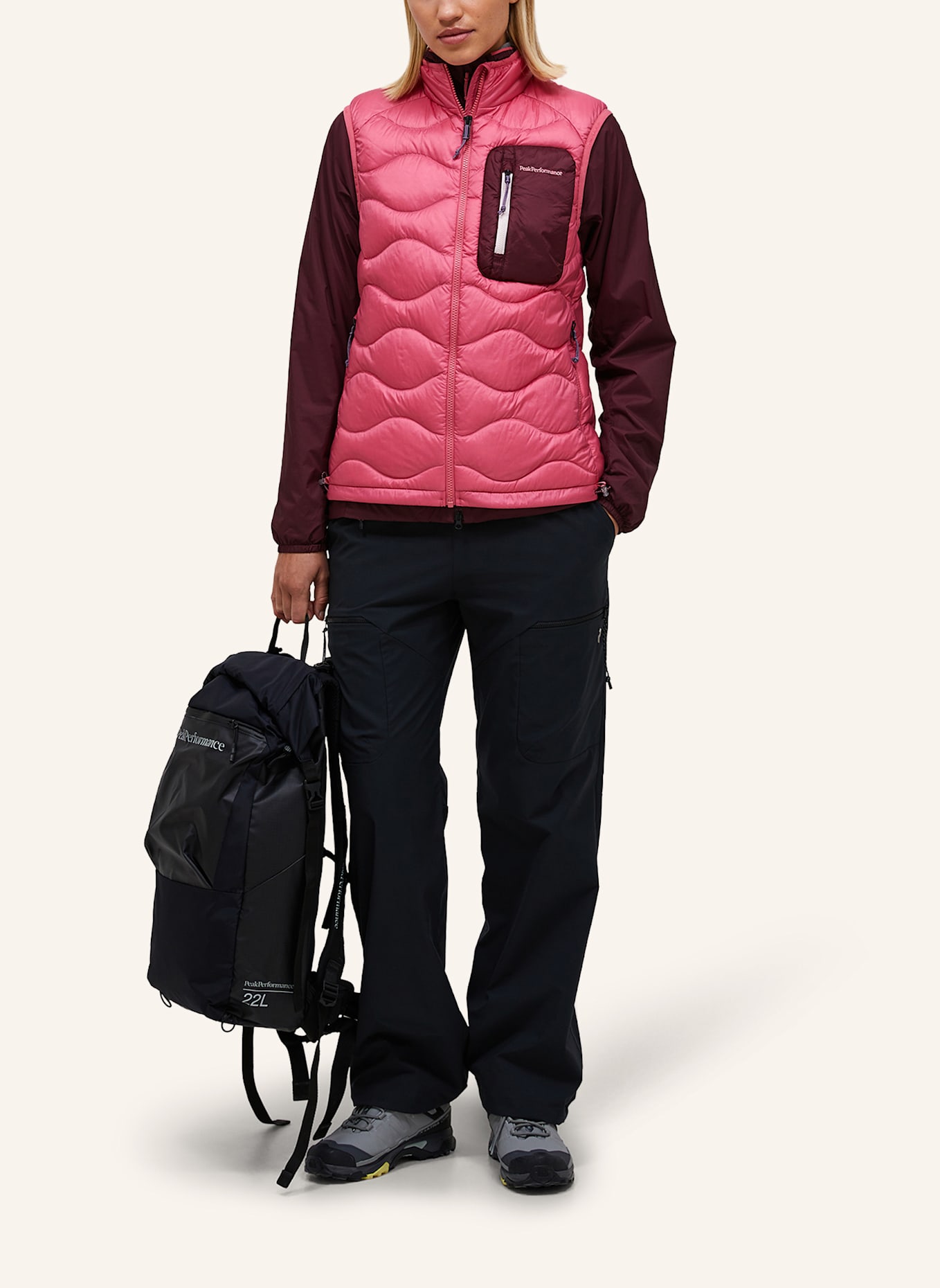 Peak Performance Lightweight-Daunenweste HELIUM: ROSÉ/ ROSA