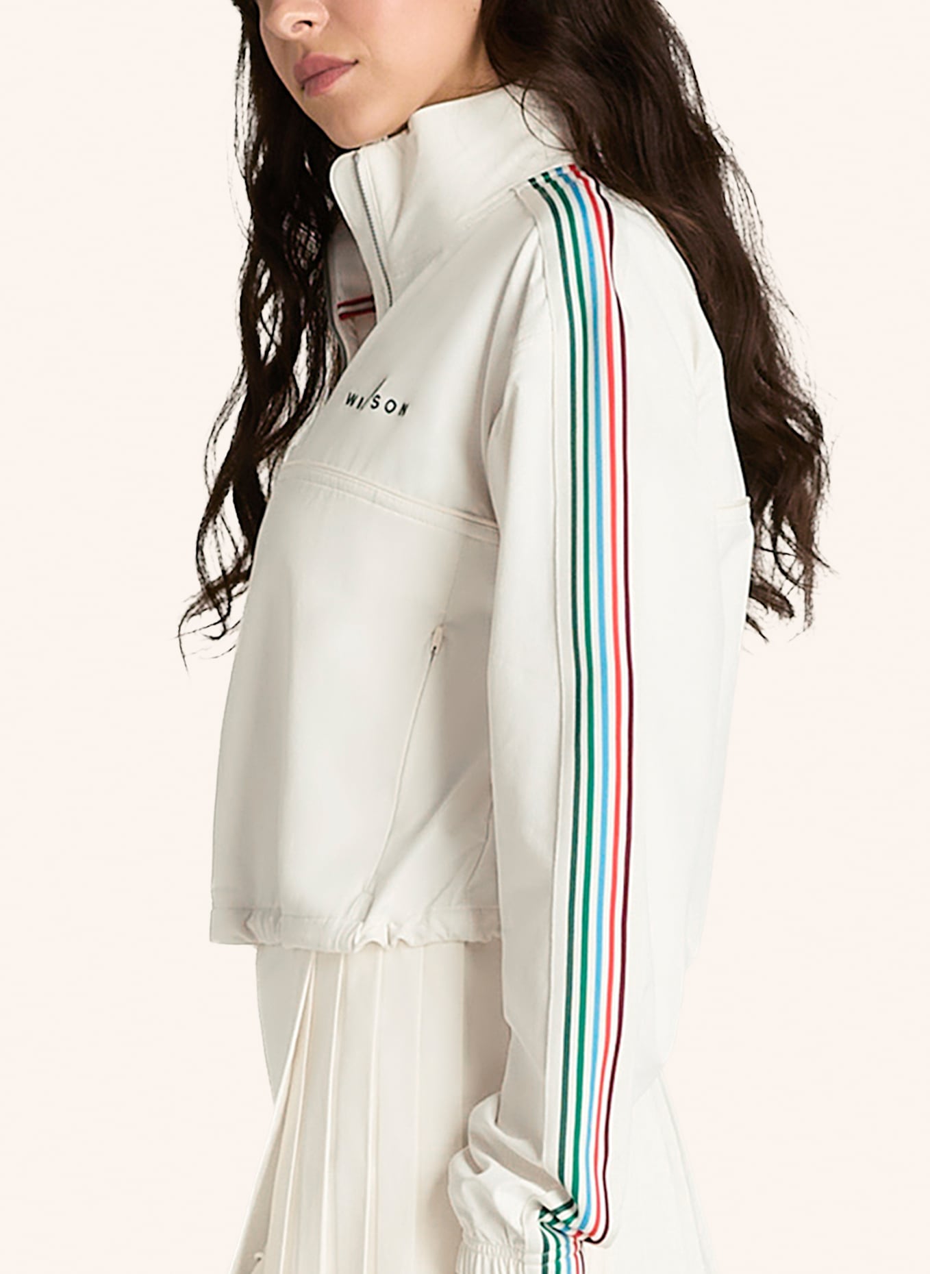Wilson Davenport Woven Pop Over Shirt: BEIGE/ WEISS