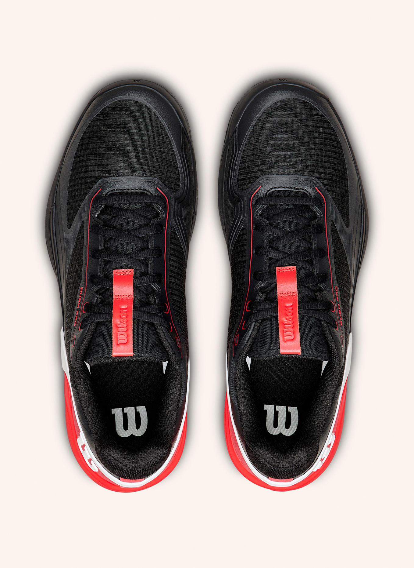 Wilson Rush Pro 5 Clay Tennisschuh: SCHWARZ/ ROT
