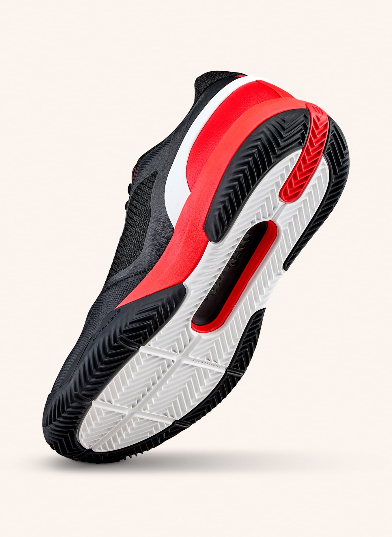 Wilson Rush Pro 5 Clay Tennisschuh: SCHWARZ/ ROT