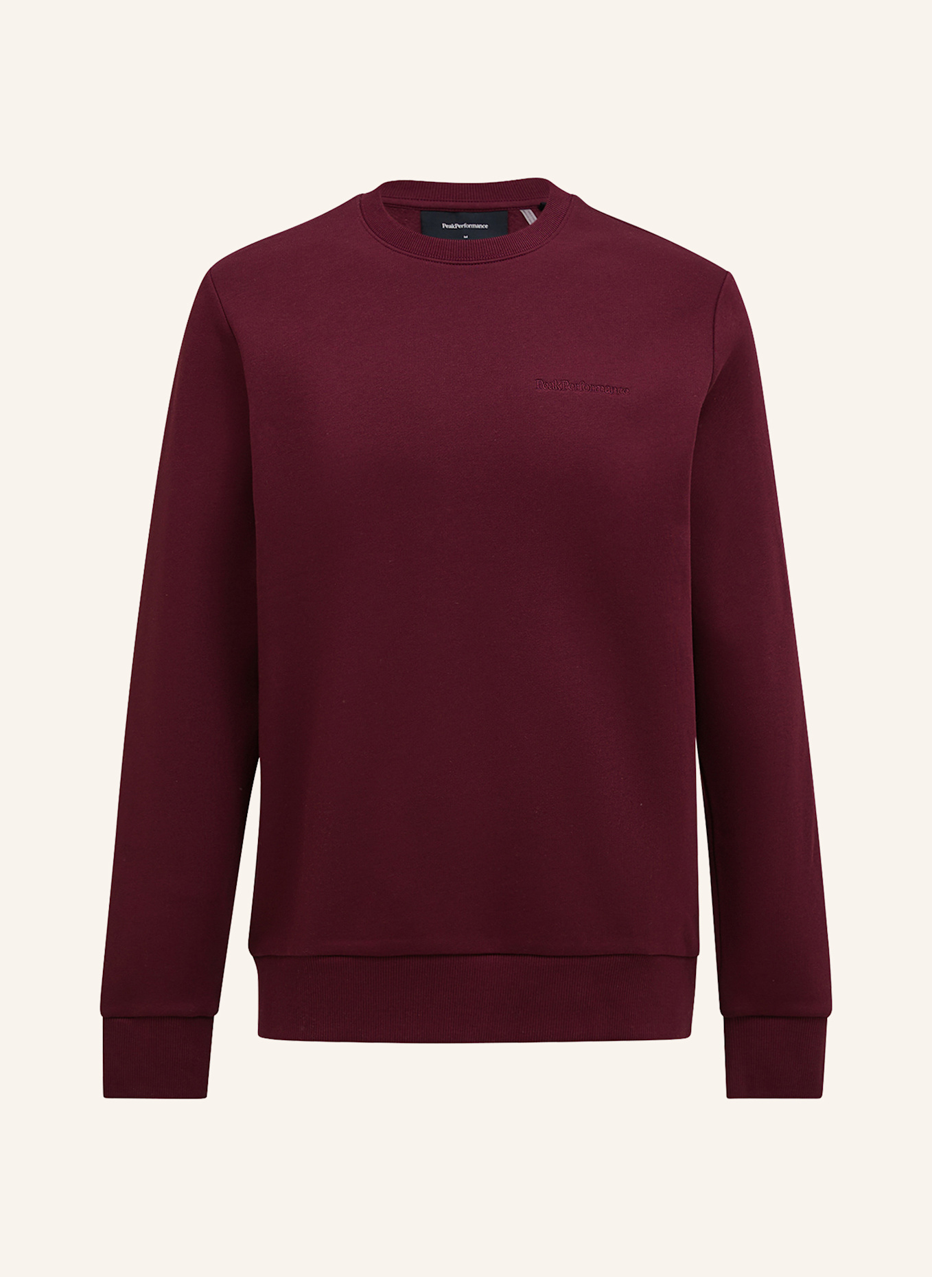 Peak Performance M Original Small Logo Crew Sweatshirtpullover: DUNKELROT