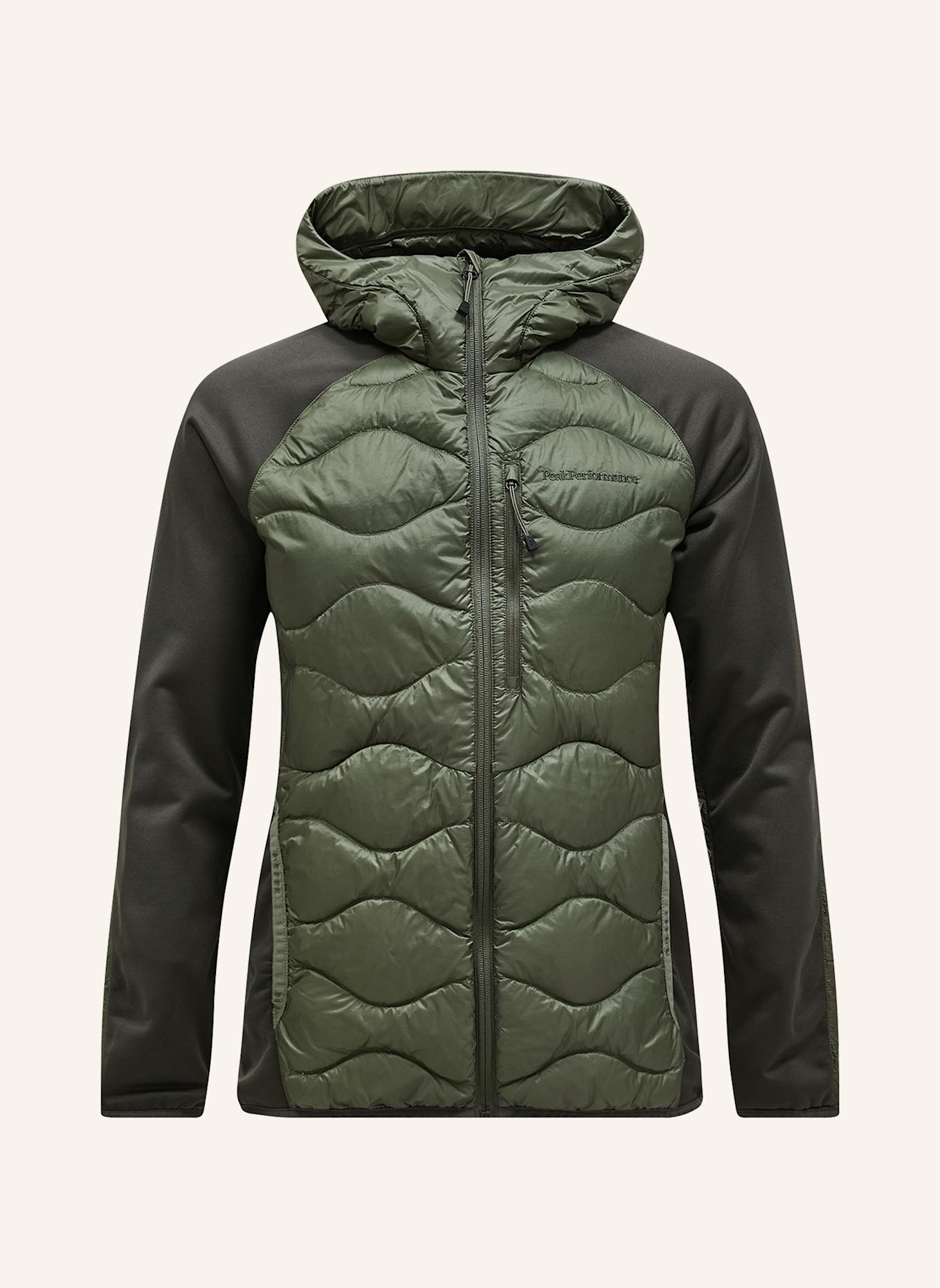 Peak Performance Hybrid-Daunenjacke HELIUM HOODED: DUNKELGRÜN