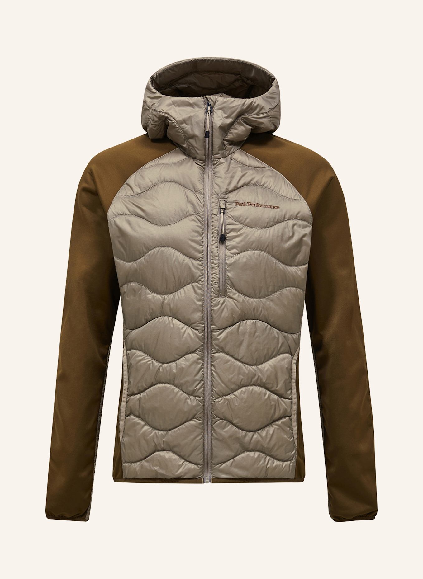 Peak Performance Hybrid-Daunenjacke HELIUM HOODED: HELLBRAUN