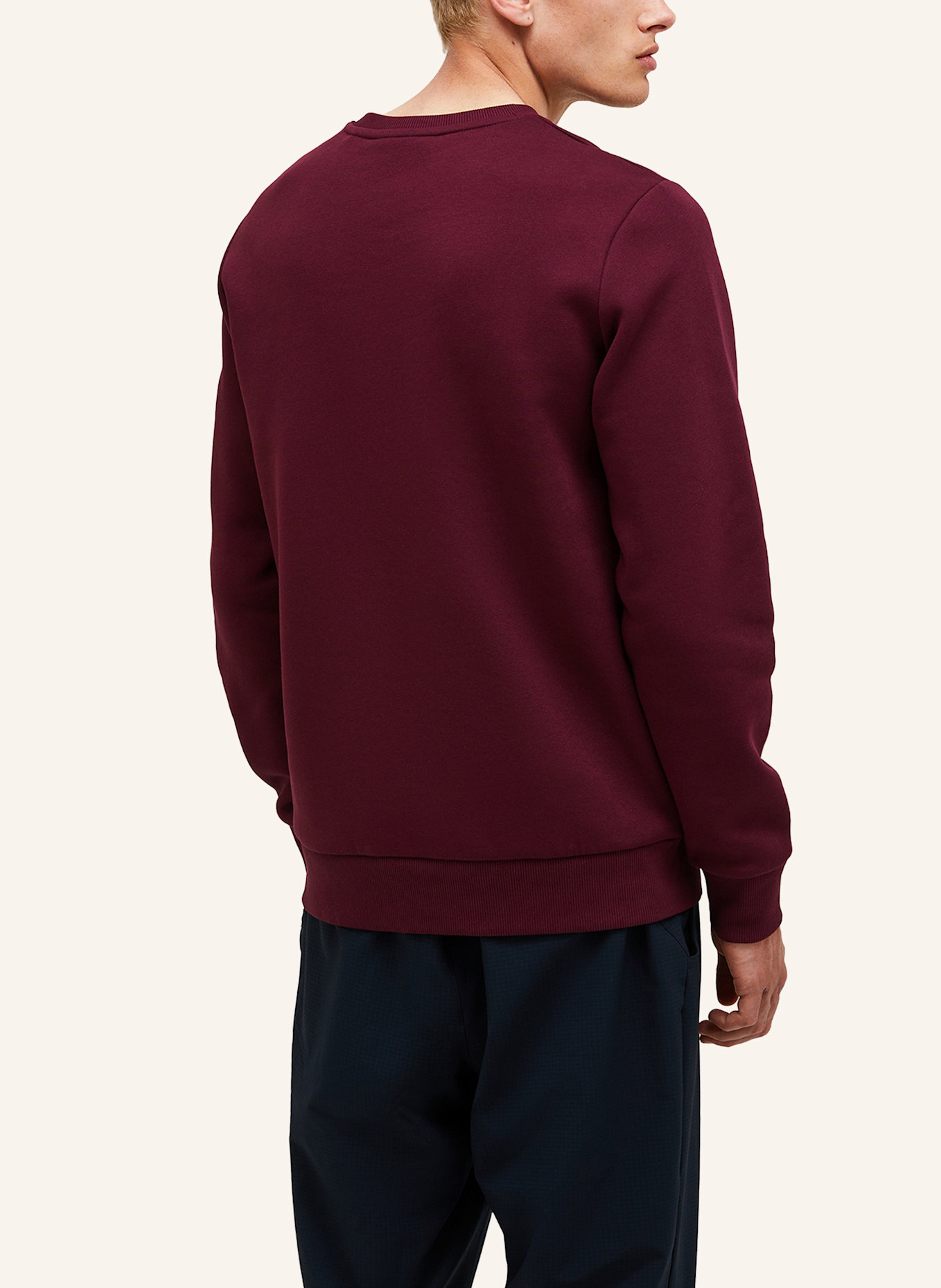 Peak Performance M Original Small Logo Crew Sweatshirtpullover: DUNKELROT