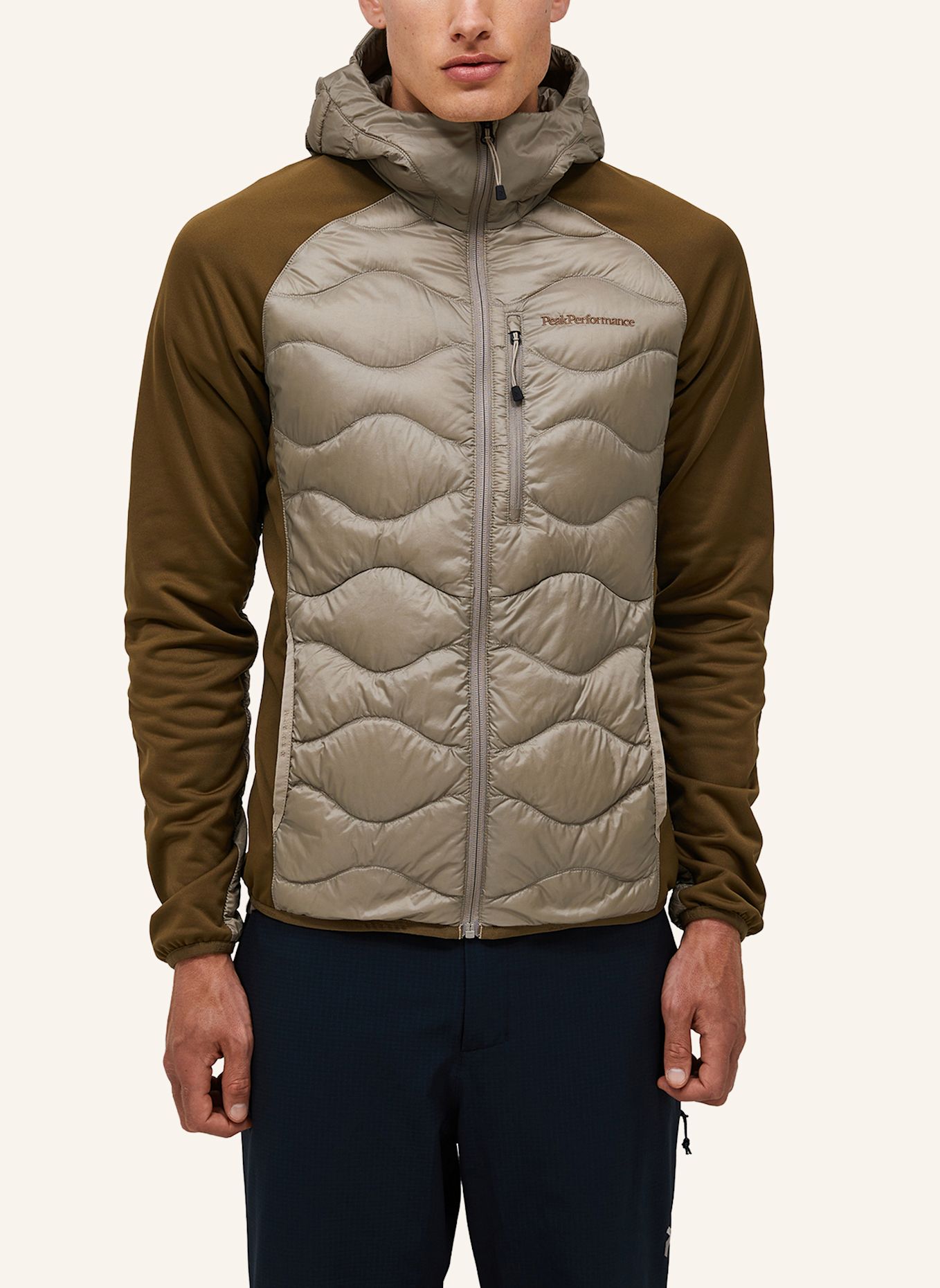 Peak Performance Hybrid-Daunenjacke HELIUM HOODED: HELLBRAUN