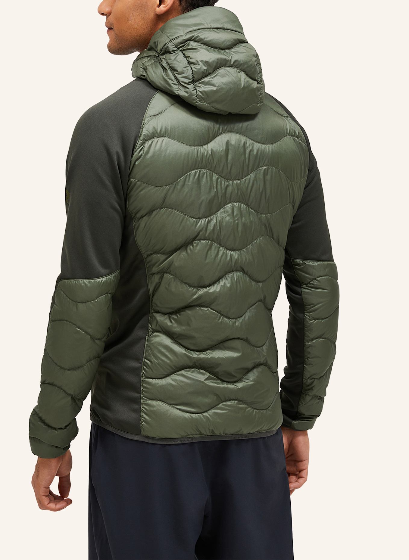 Peak Performance Hybrid-Daunenjacke HELIUM HOODED: DUNKELGRÜN