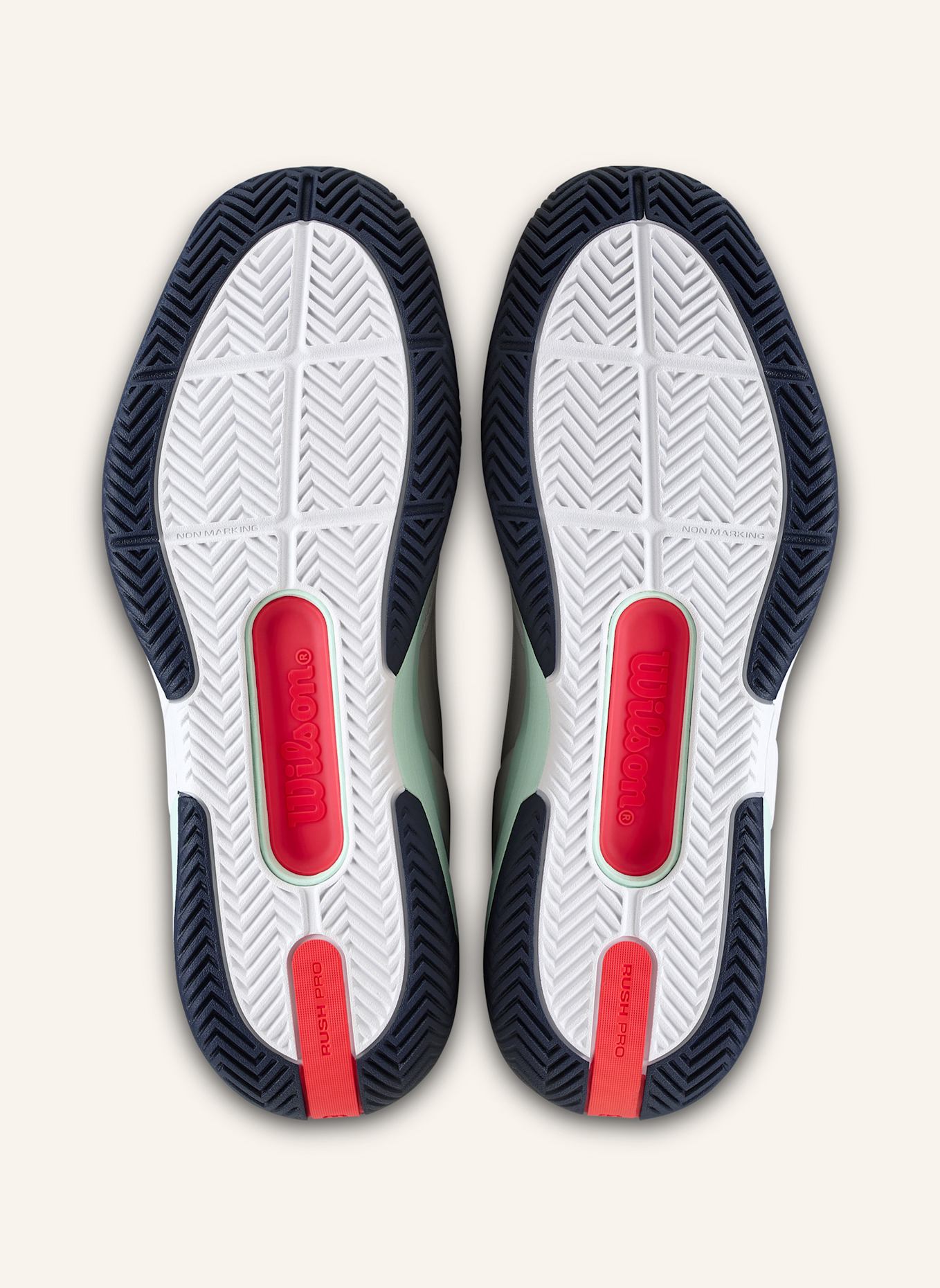 Wilson Rush Pro 5 Tennisschuh: MINT/ WEISS