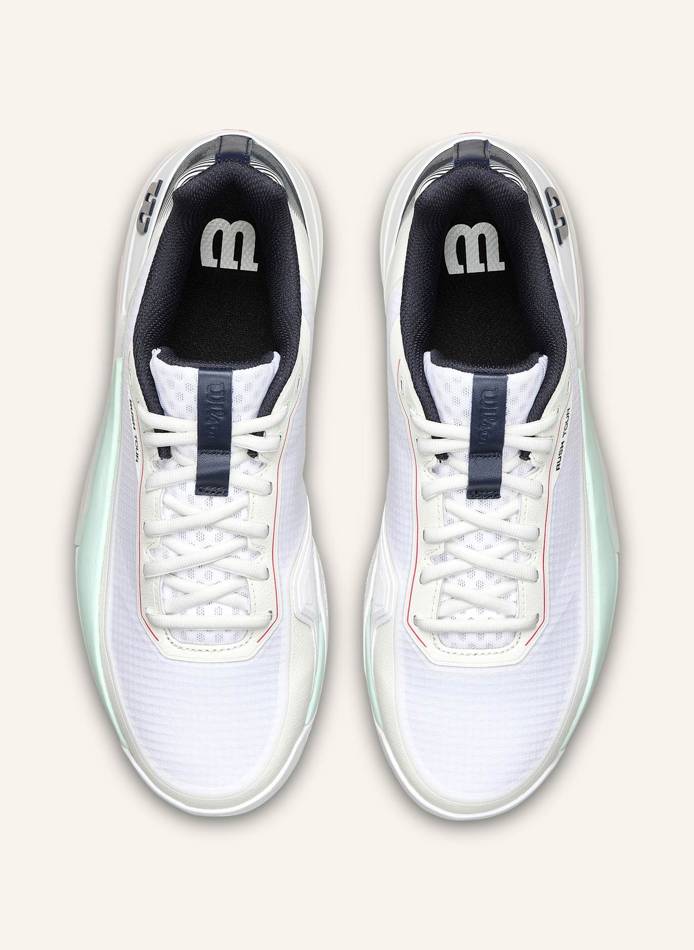 Wilson Rush Tour 5 Clay Tennisschuh: MINT/ WEISS