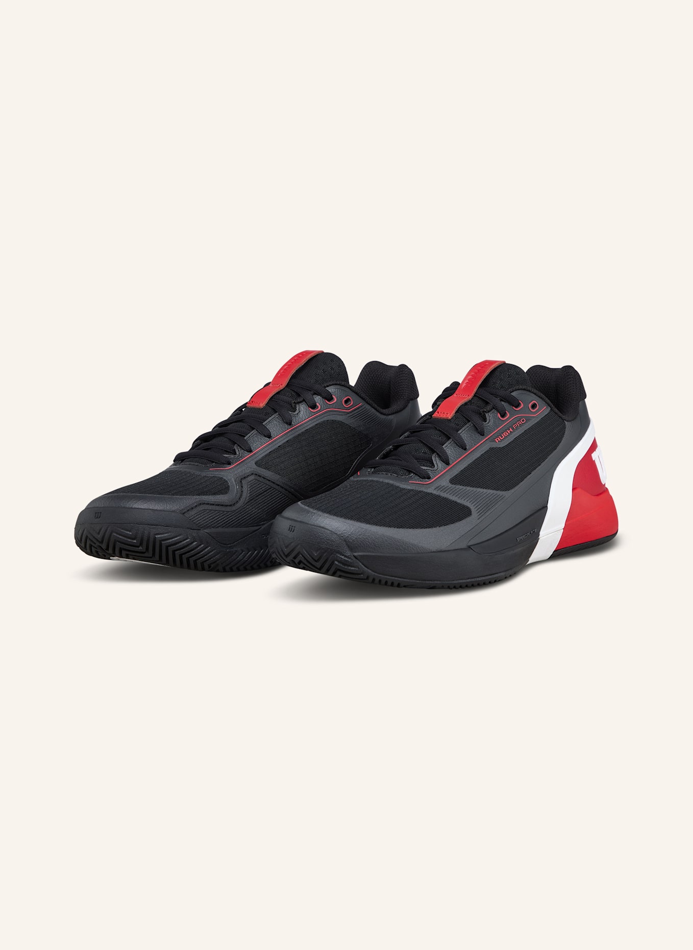 Wilson Rush Pro 5 Tennisschuh: SCHWARZ
