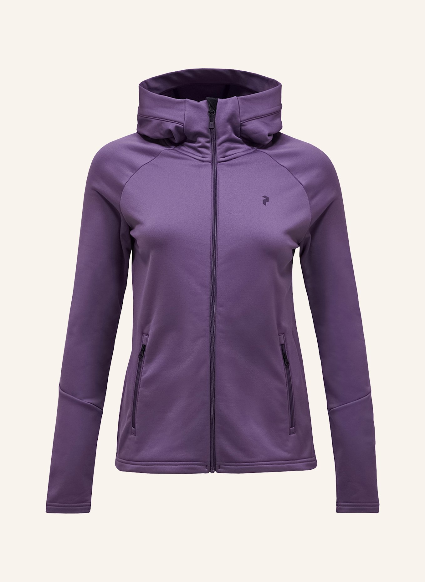 Peak Performance W Rider Essentials Midlayer Zip Hood Fleecejacke: DUNKELLILA