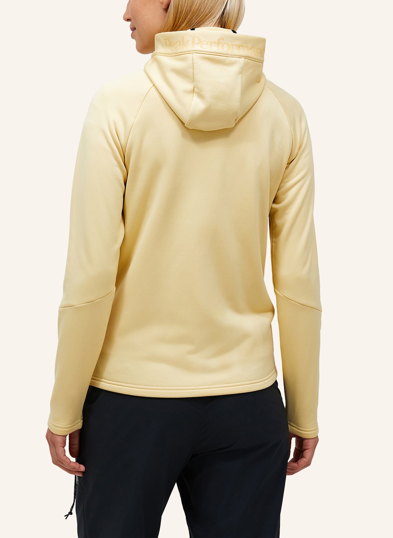 Peak Performance W Rider Essentials Midlayer Zip Hood Fleecejacke: GELB