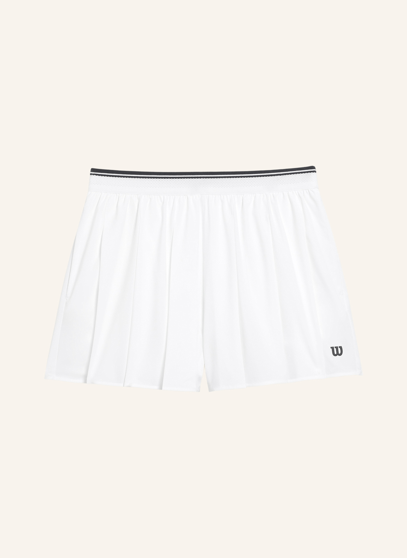Wilson Tennisrock VELOCITY PLEATED LINED SHORT: WEISS