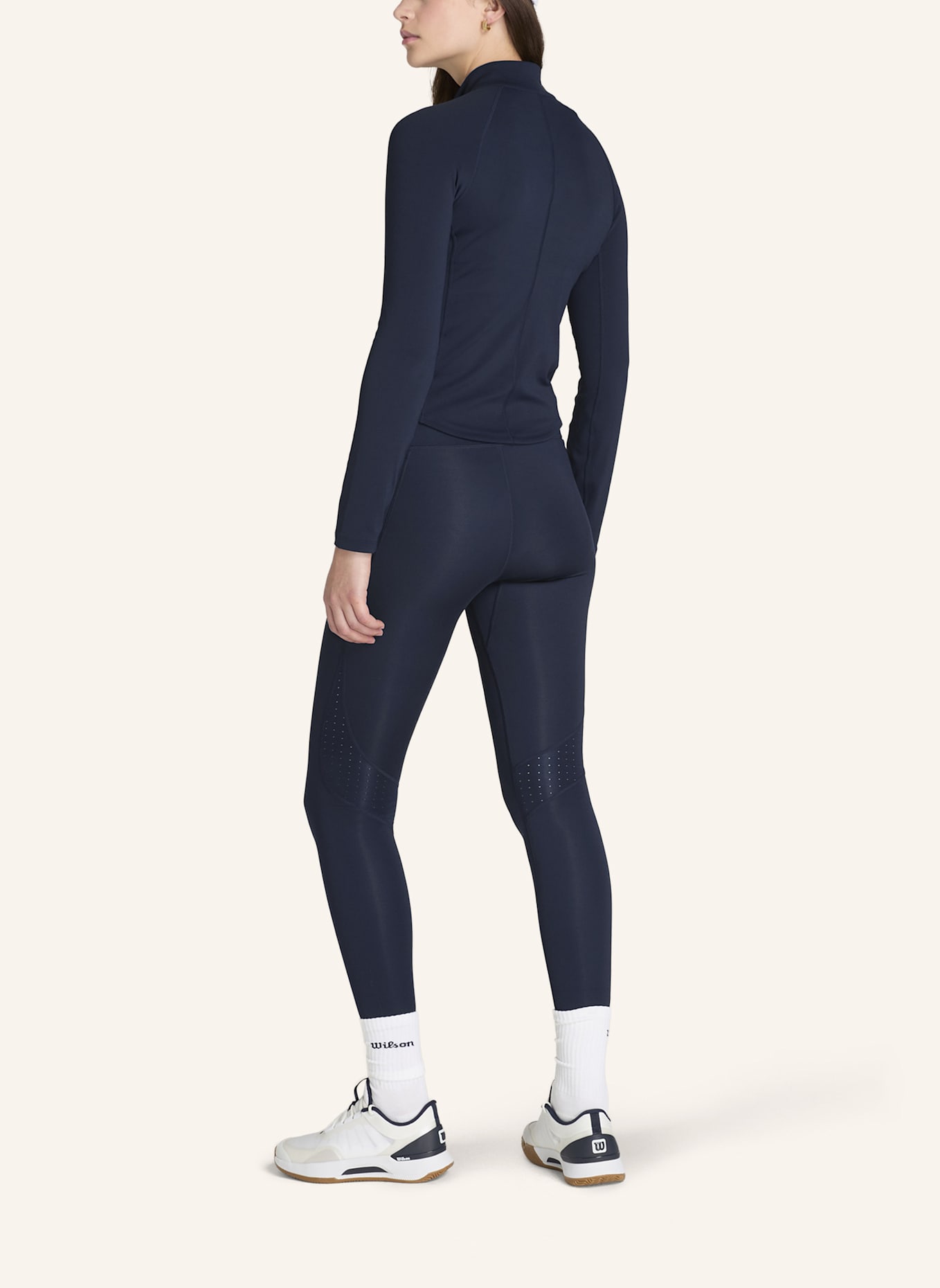 Wilson Baseline Half-Zip Langarmshirt: BLAU