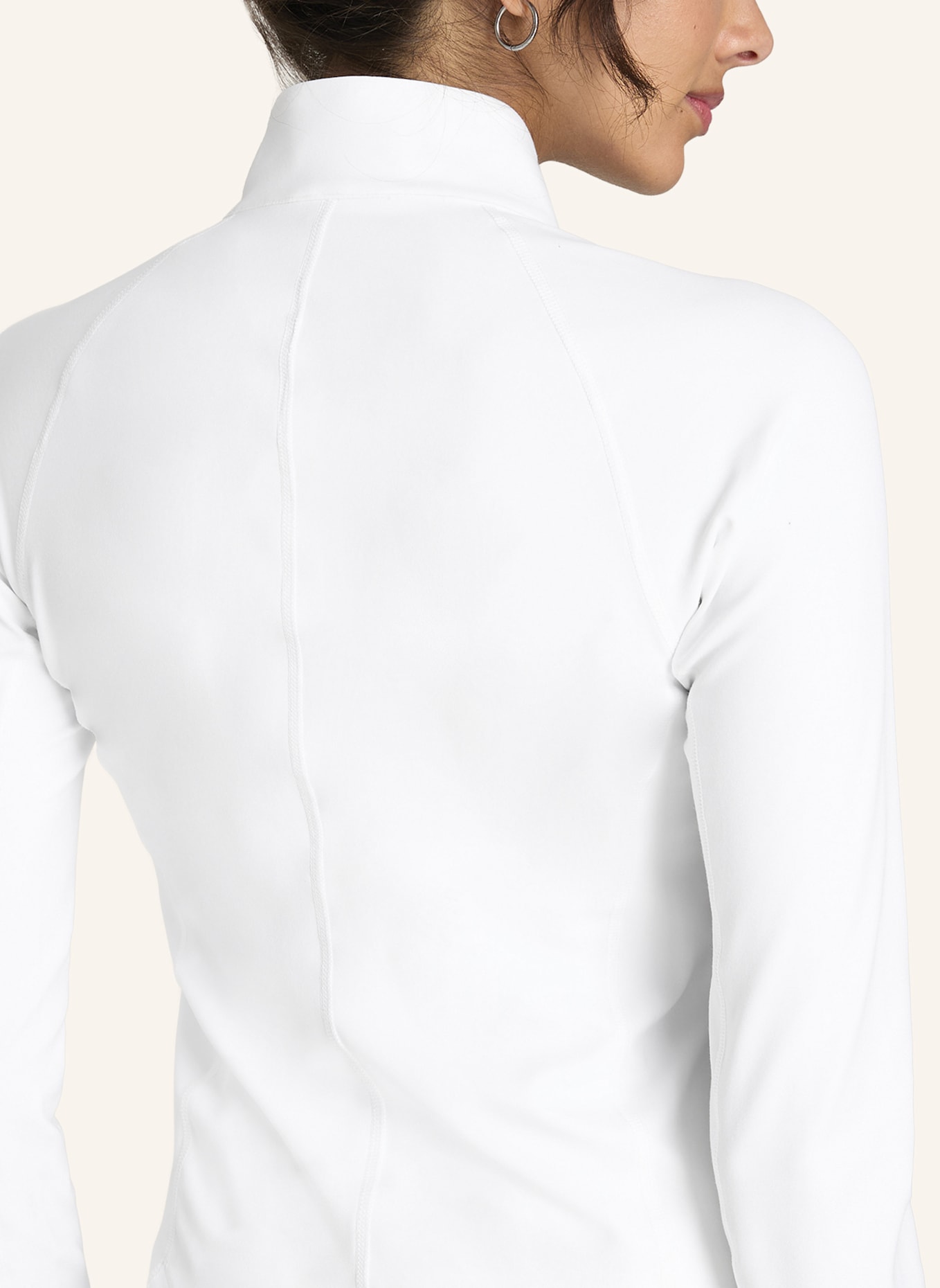 Wilson Baseline Half-Zip Langarmshirt: WEISS