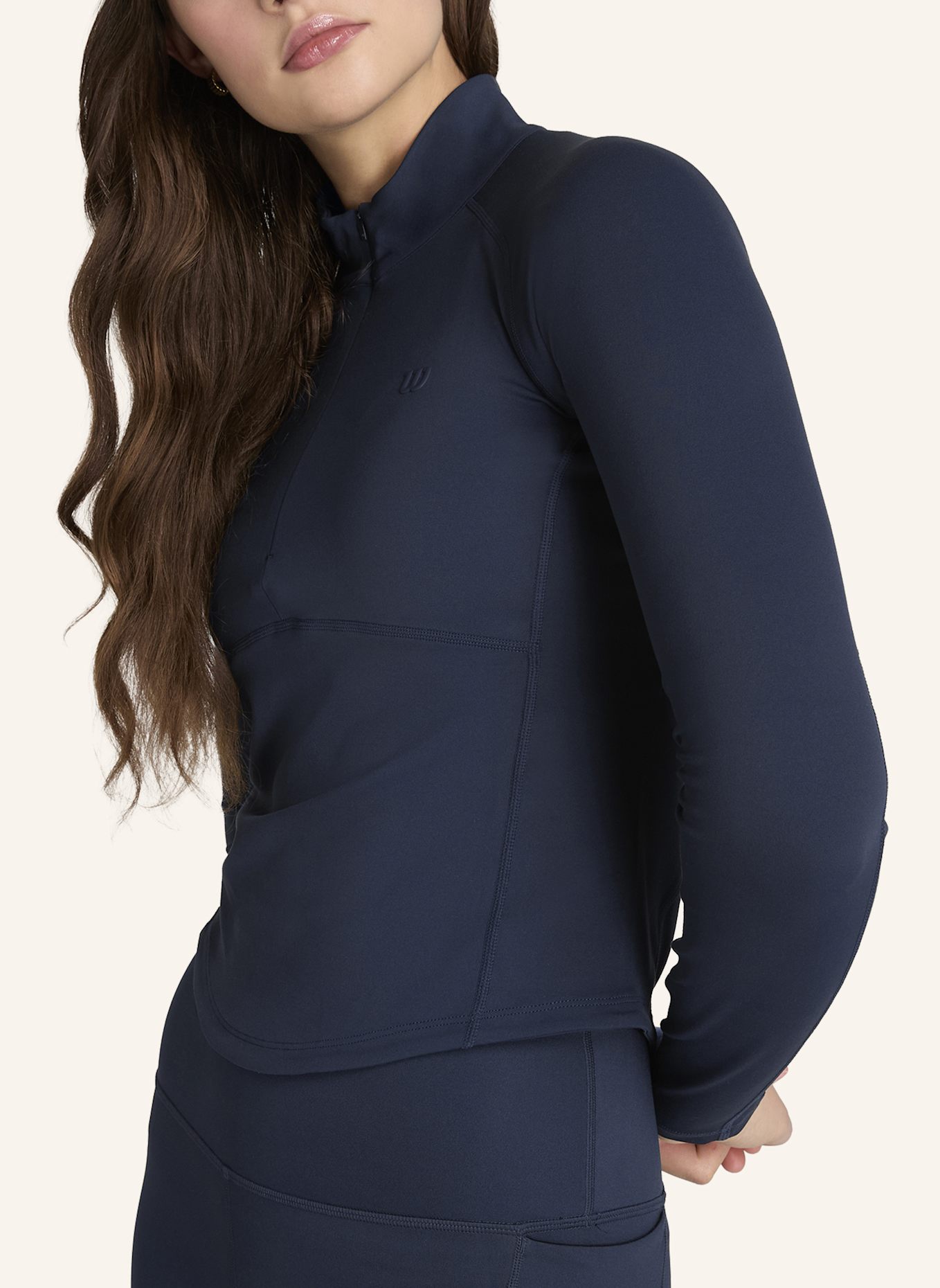 Wilson Baseline Half-Zip Langarmshirt: BLAU