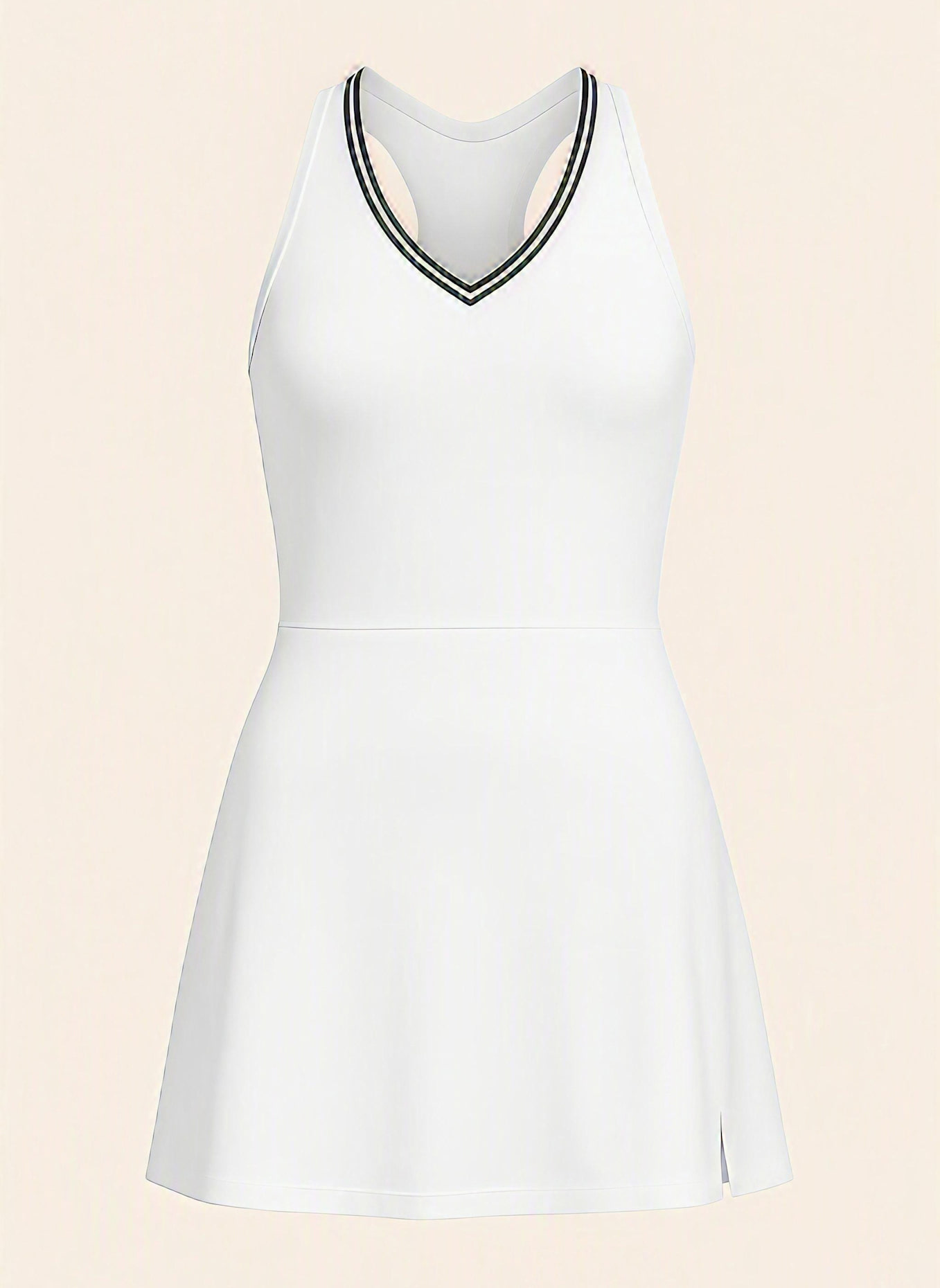Wilson Tiebreaker Dress Unlined Midikleid: WEISS