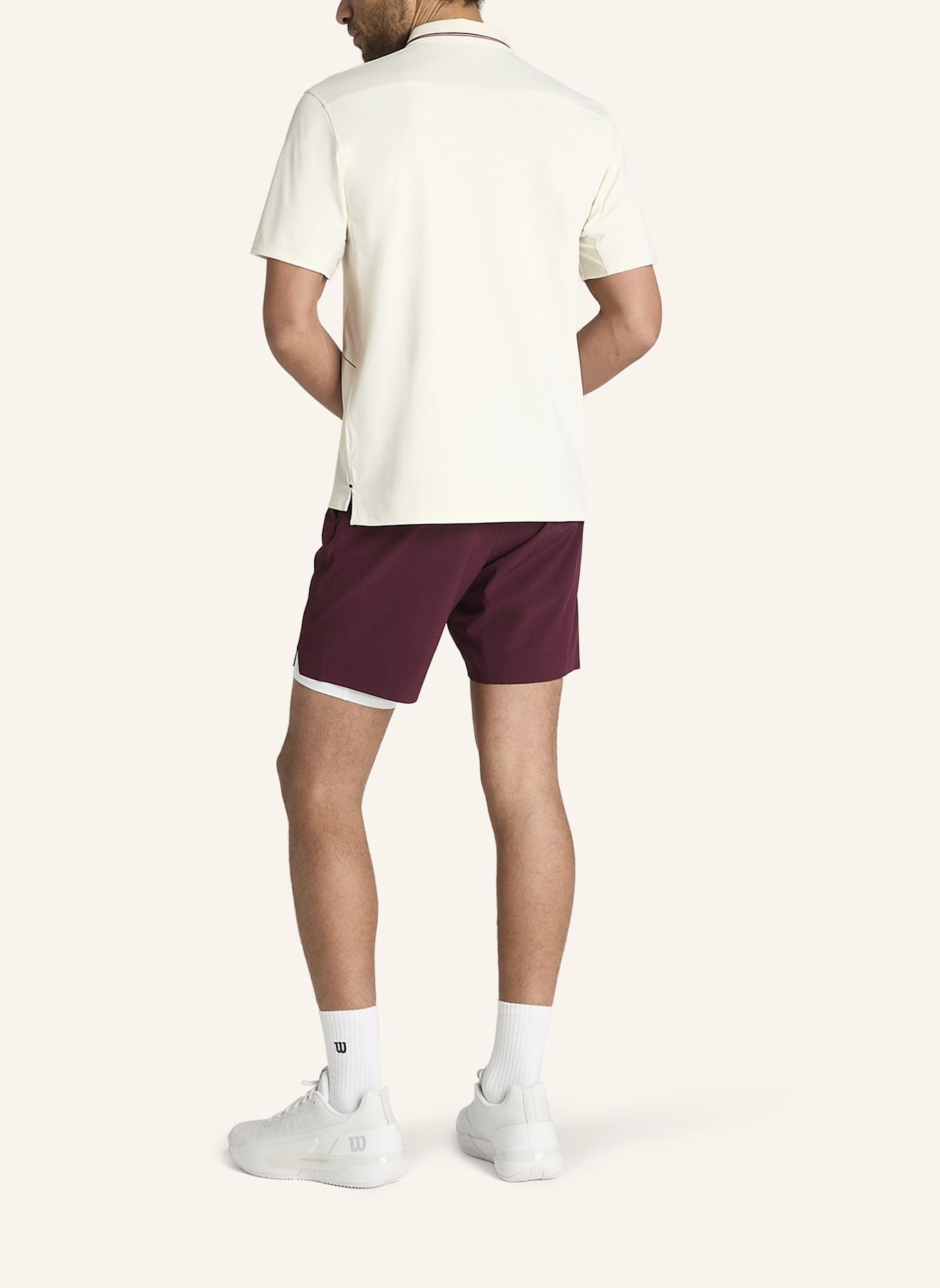Wilson Poloshirt CHALLENGERS TECHNICAL POLO: BEIGE/ WEISS