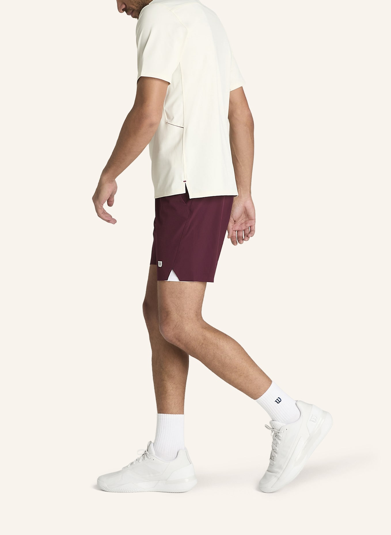 Wilson Poloshirt CHALLENGERS TECHNICAL POLO: BEIGE/ WEISS