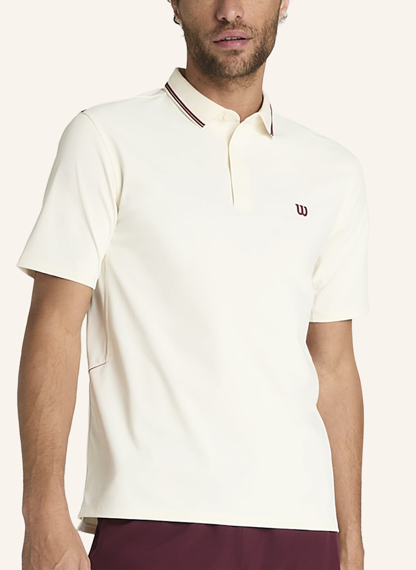 Wilson Poloshirt CHALLENGERS TECHNICAL POLO: BEIGE/ WEISS