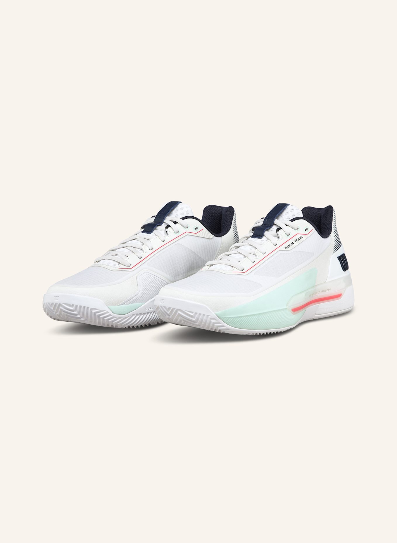 Wilson Rush Tour 5 Clay Tennisschuh: MINT/ WEISS
