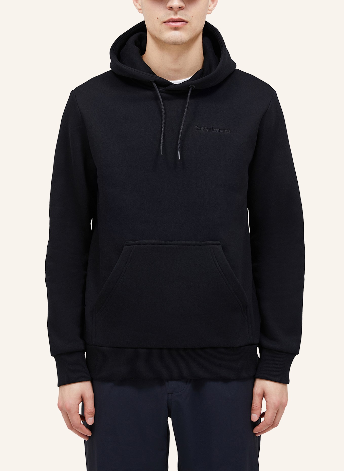 Peak Performance M Original Small Logo Hood Kapuzensweatshirt: SCHWARZ