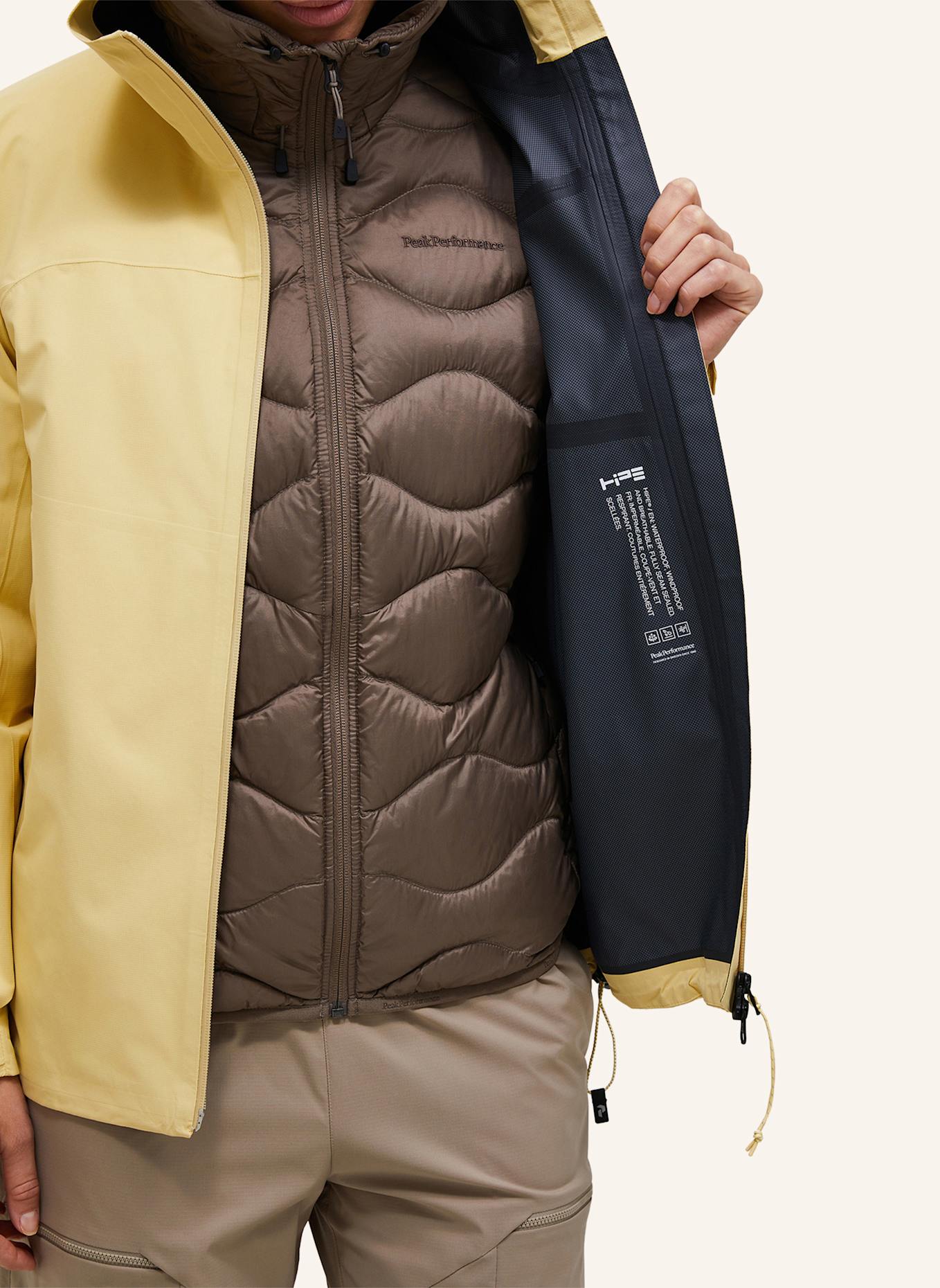 Peak Performance W Treeline Hipe® 2.5L Shell Jacket Funktionsjacke: GELB