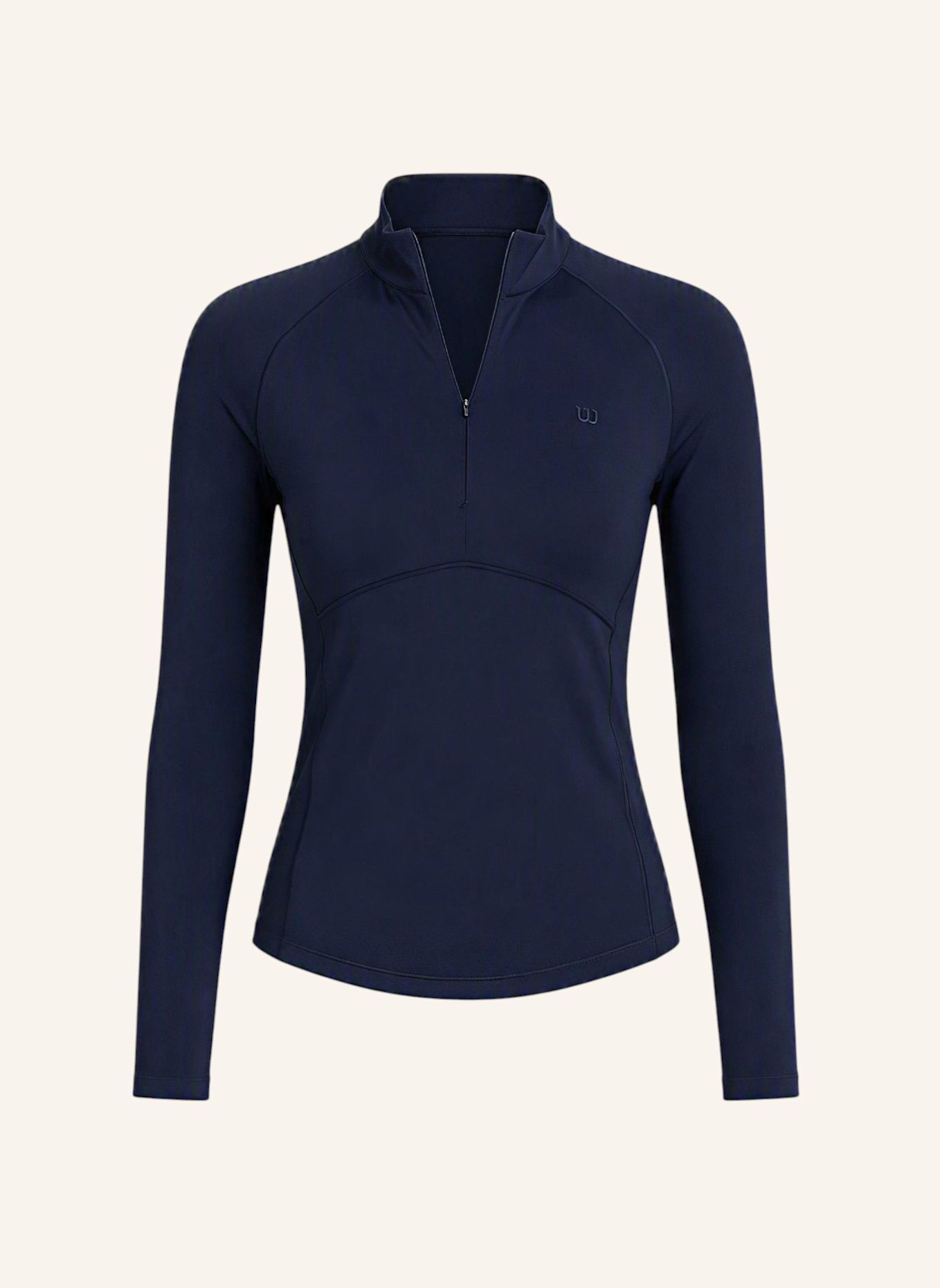 Wilson Baseline Half-Zip Langarmshirt: BLAU