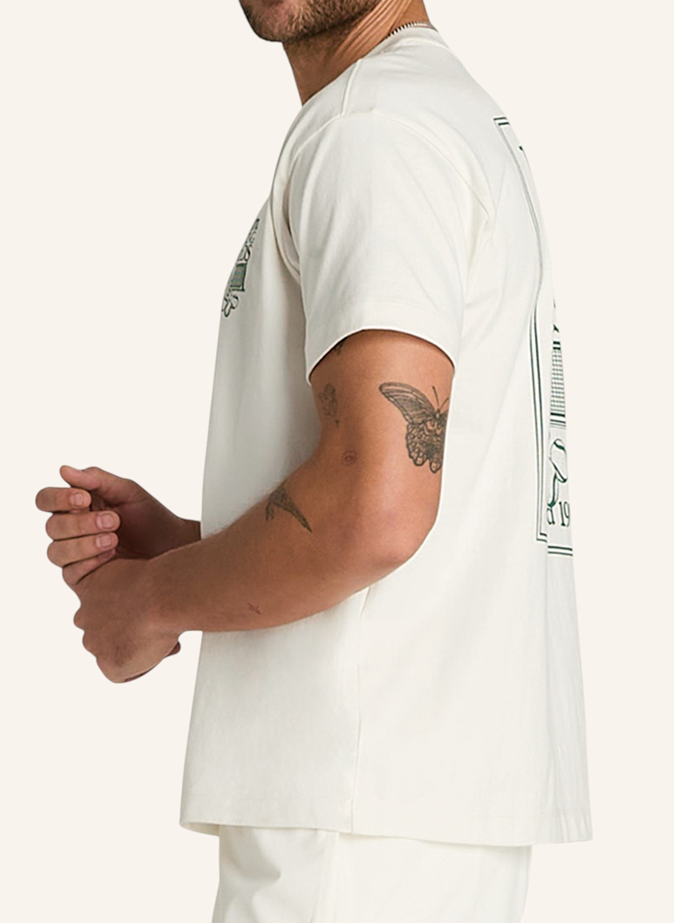 Wilson Wilson Classic Cotton Graphic Shirt: BEIGE/ WEISS